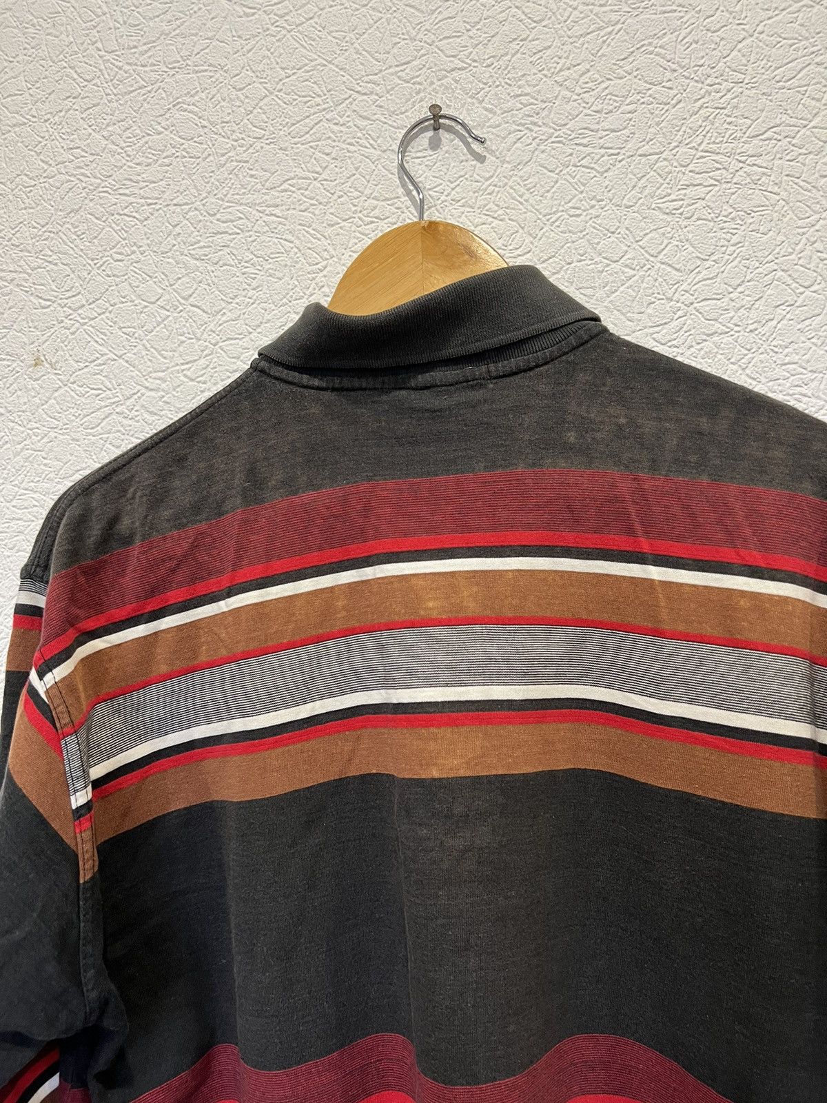 Vintage Vintage 90’s Distressed Polo Ralph Lauren Polo Shirt Striped Size US XL / EU 56 / 4 - 7 Thumbnail