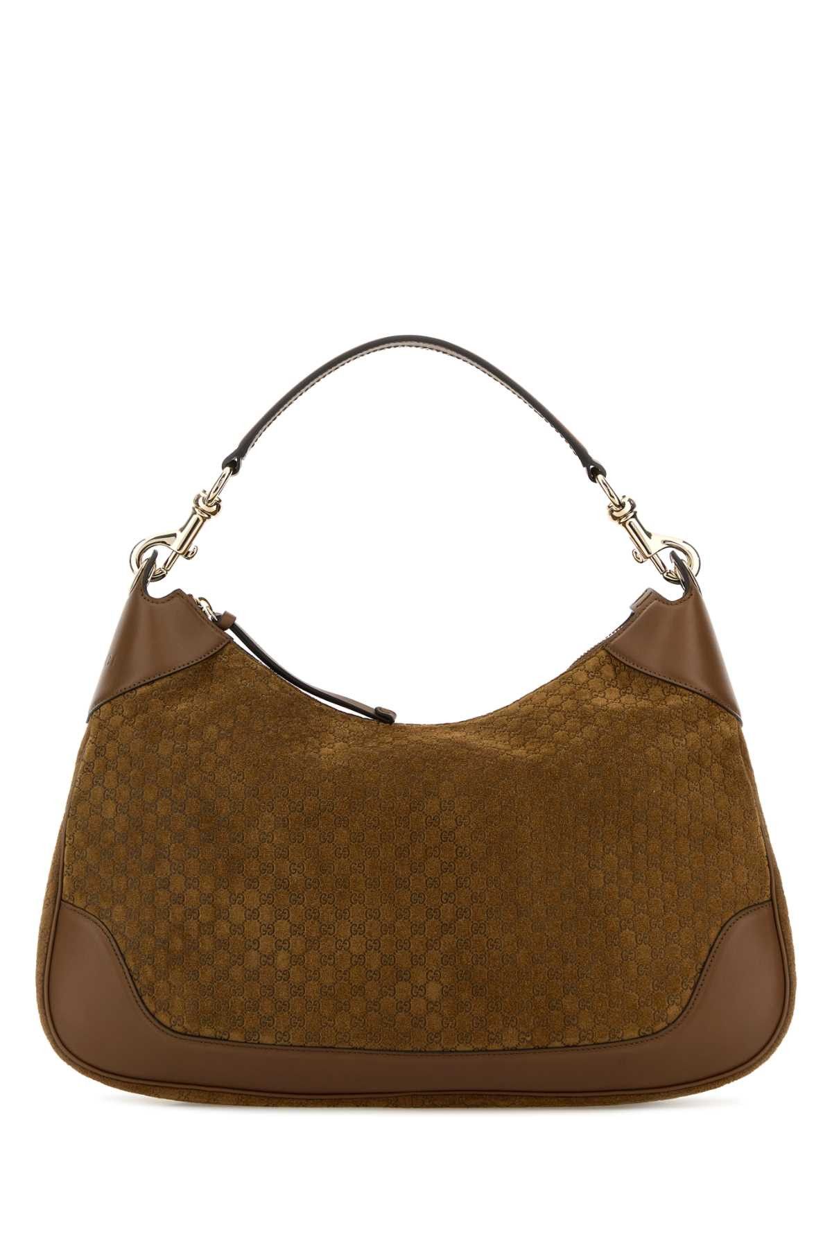 Gucci Brown Suede Medium Gucci B Shoulder Bag Size ONE SIZE - 1 Thumbnail