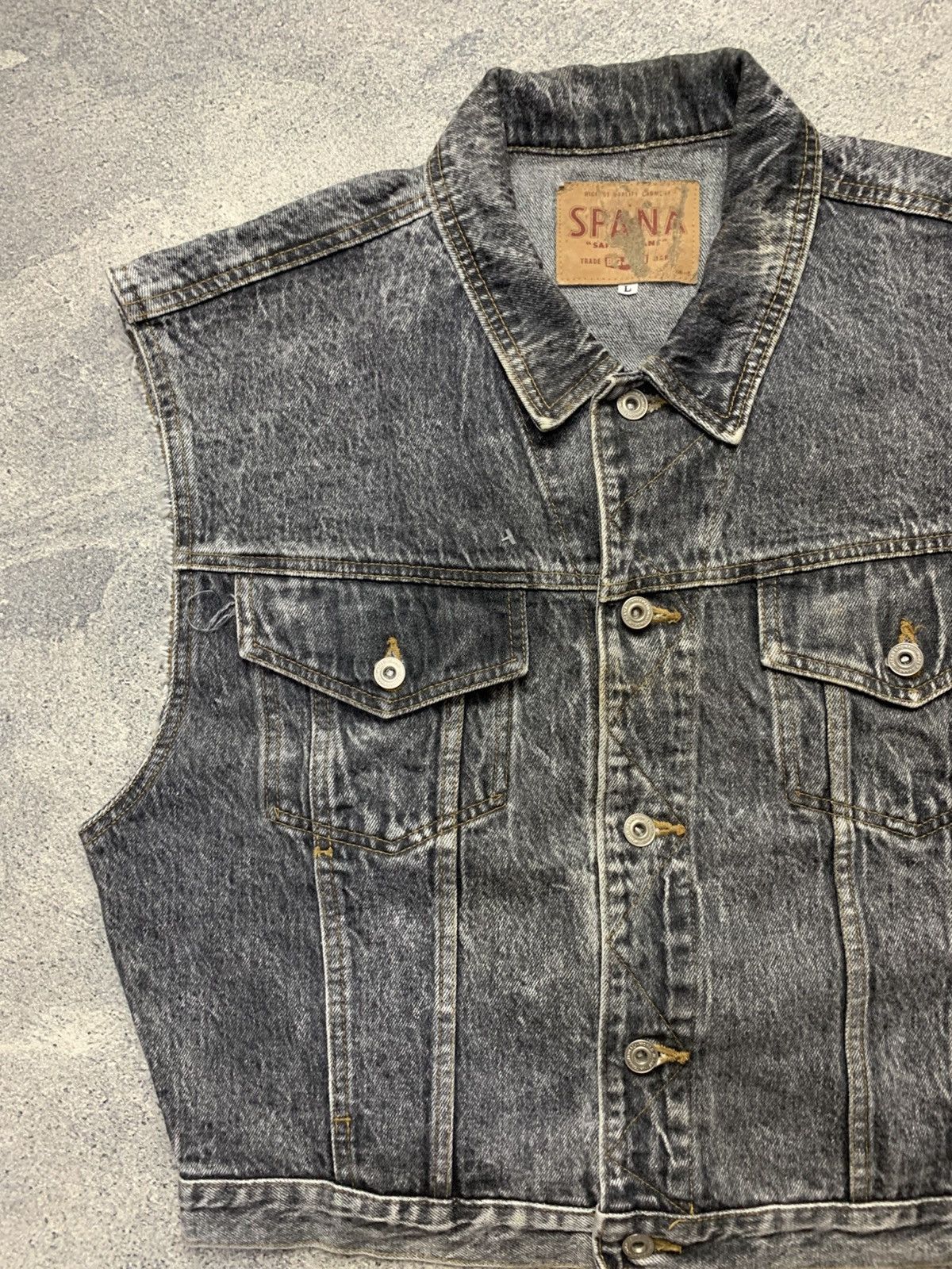 Big John 🐍 SOLD 🐍Vintage Big John Spana - Denim Vest Size US L / EU 52-54 / 3 - 3 Thumbnail