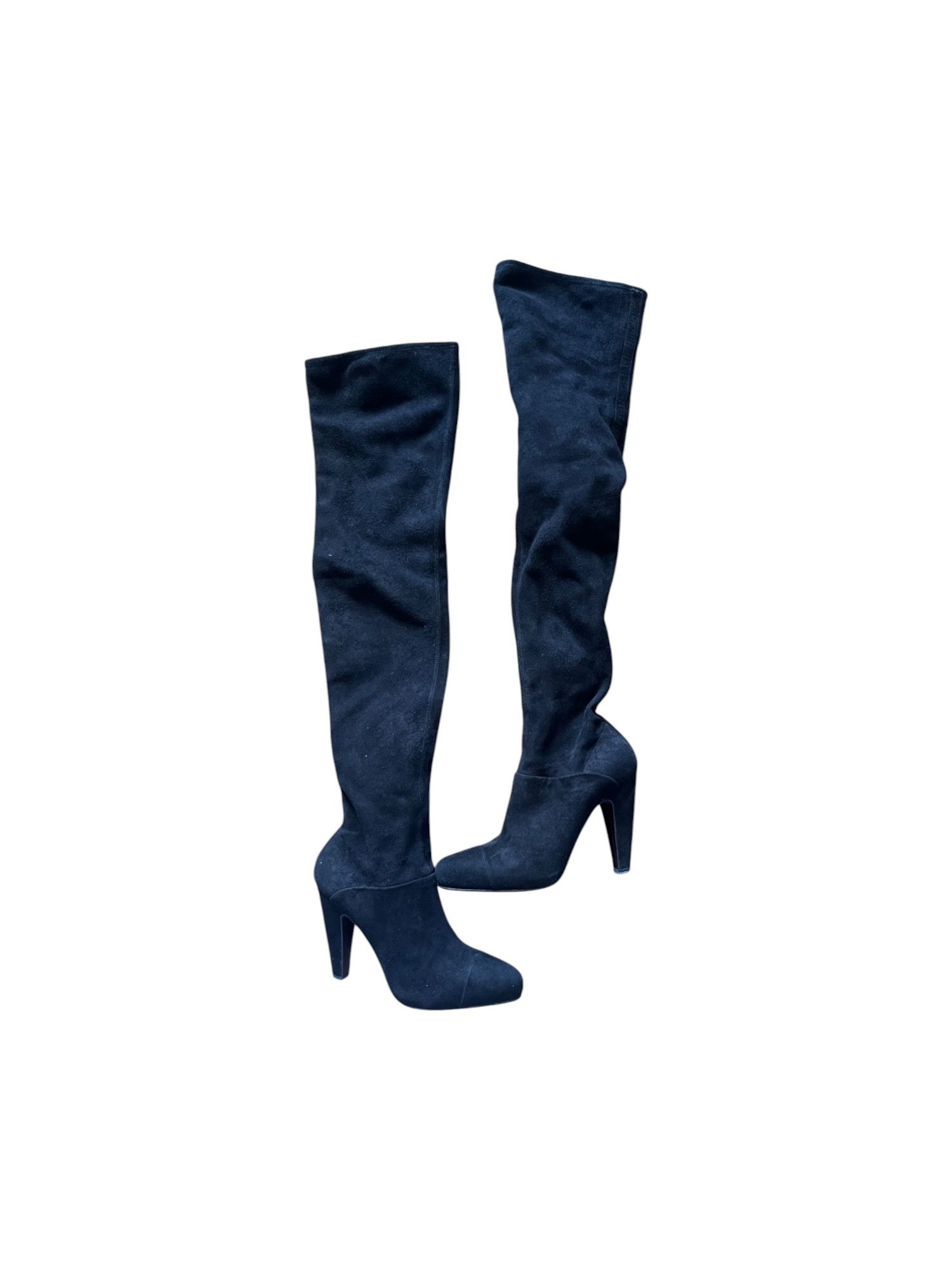 Prada black thigh high boots