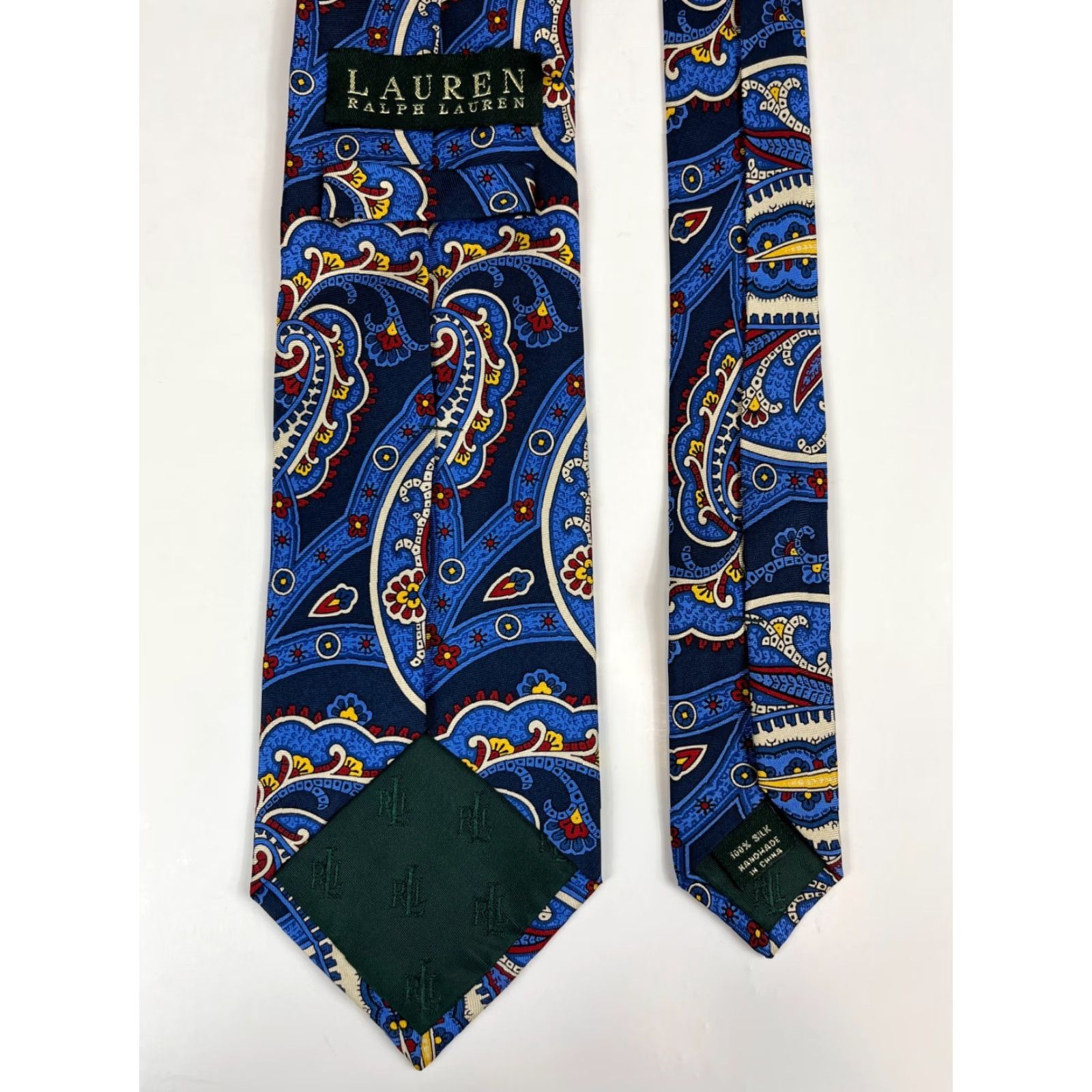 Ralph Lauren VINTAGE Men’s Lauren Ralph Lauren Silk Tie Paisley Handmade Size ONE SIZE - 6 Thumbnail