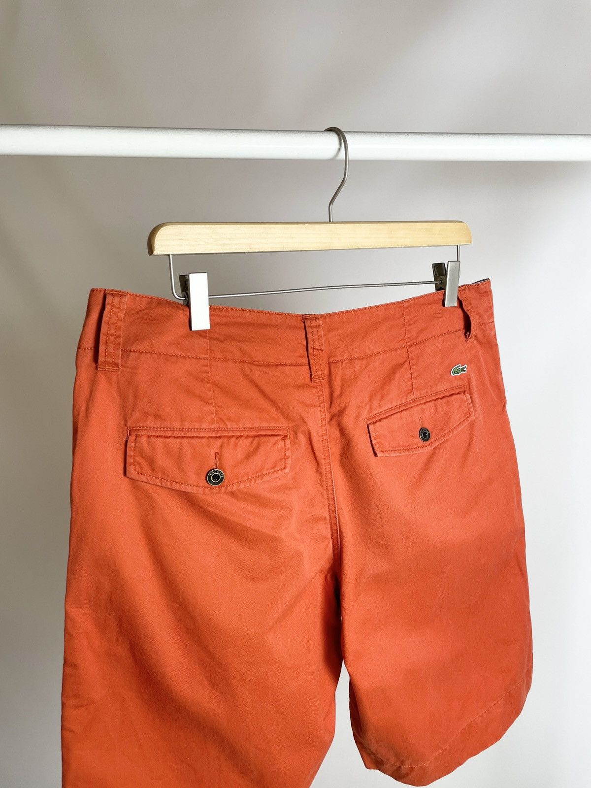 Lacoste 🧡VINTAGE🧡 Lacoste Orange Qualité Originale Shorts Size US 33 - 3 Thumbnail