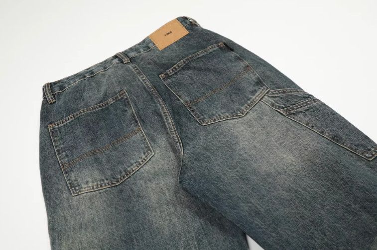 Vintage Men's American high street simple washed distressed jeans Size US 30 / EU 46 - 4 Thumbnail