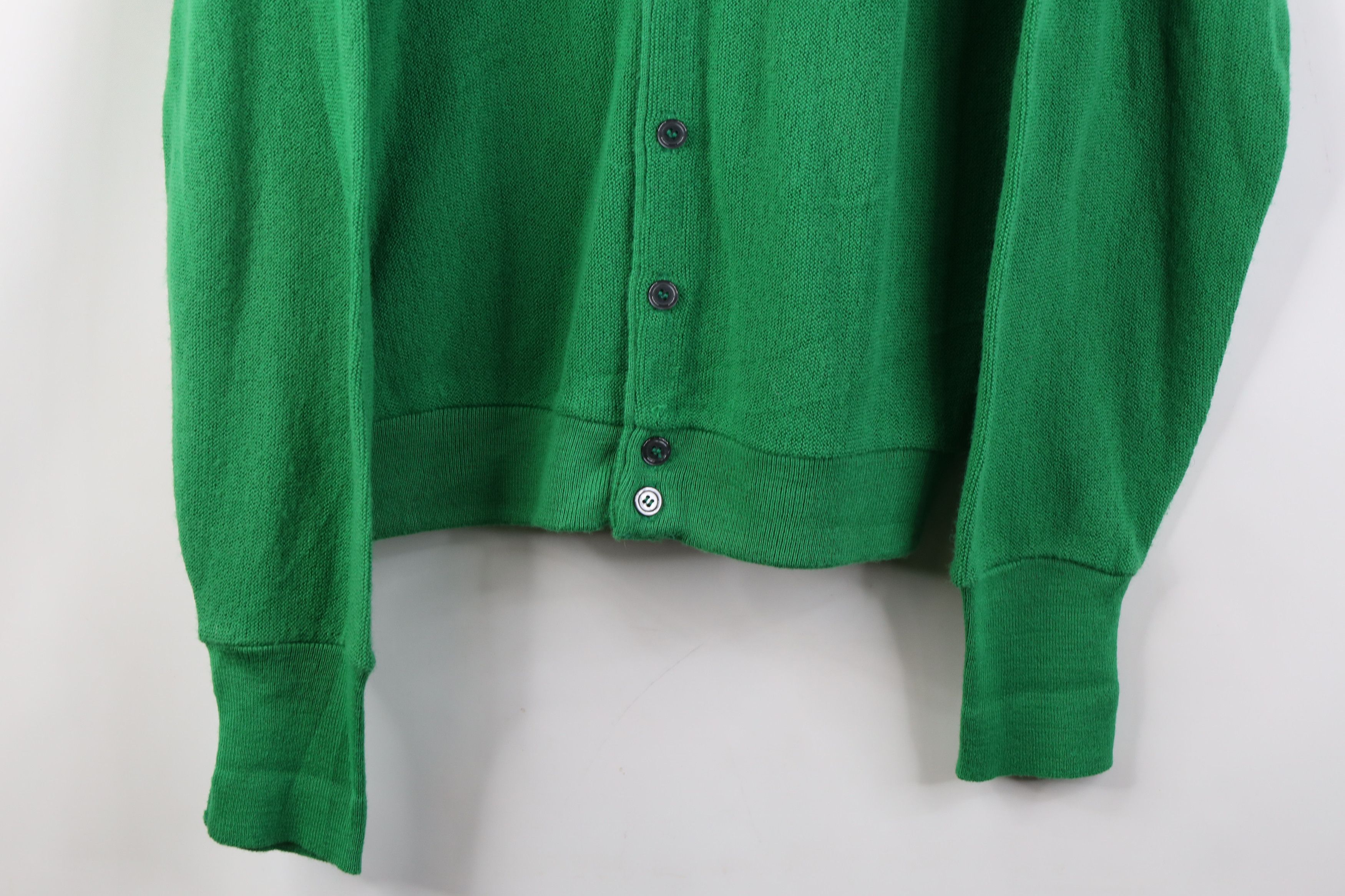 Vintage Vintage 70s Streetwear Cobain Cardigan Sweater Green USA Size US S / EU 44-46 / 1 - 3 Thumbnail