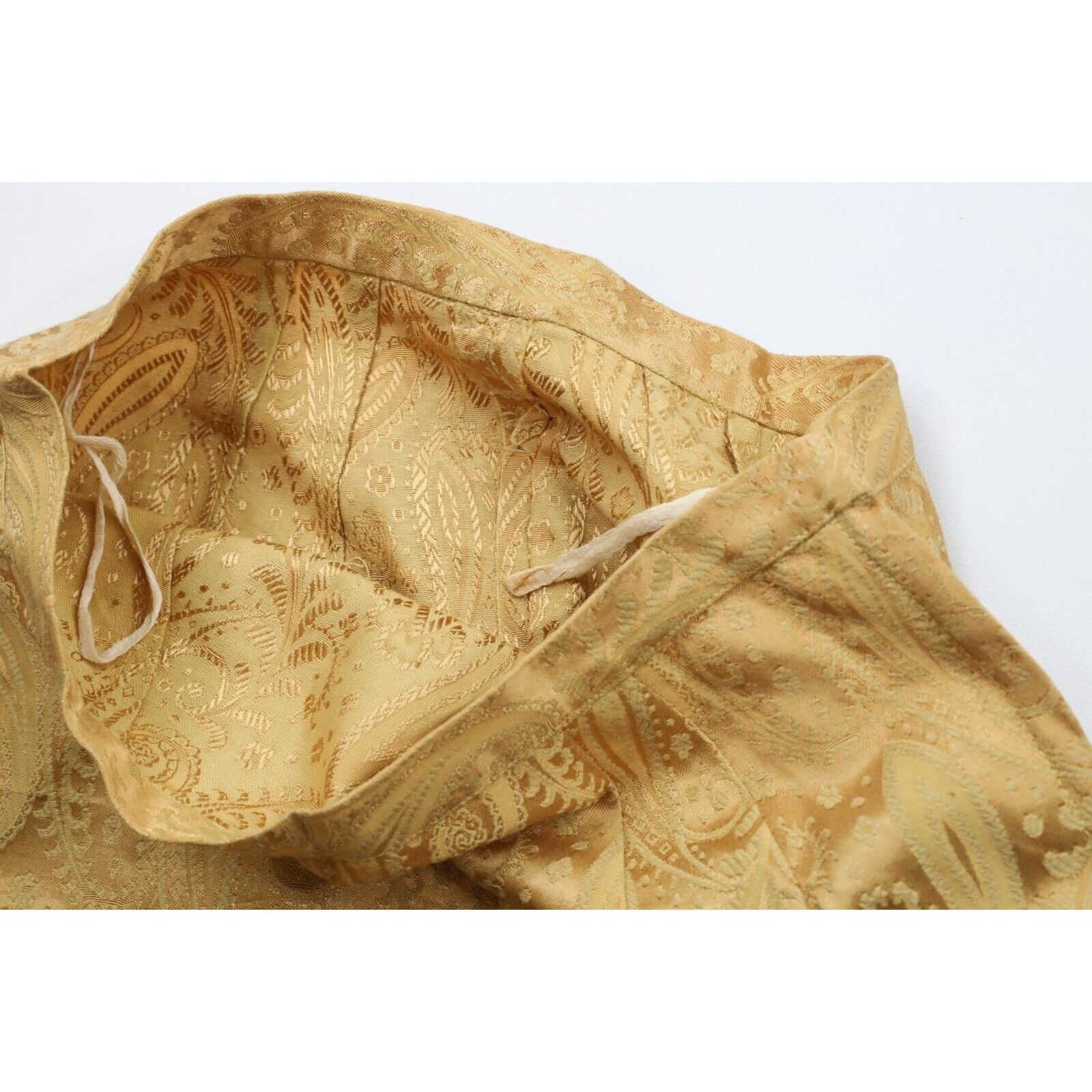 Vintage Vintage 50s 60s Rockabilly Silk Paisley Jacquard Skirt Size 24" / US 00 / IT 34 - 7 Thumbnail