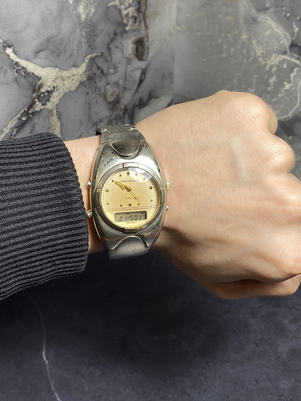 Vintage Charles Raymond Analog-Digital Watch | Japanese Movement Size ONE SIZE - 2 Thumbnail