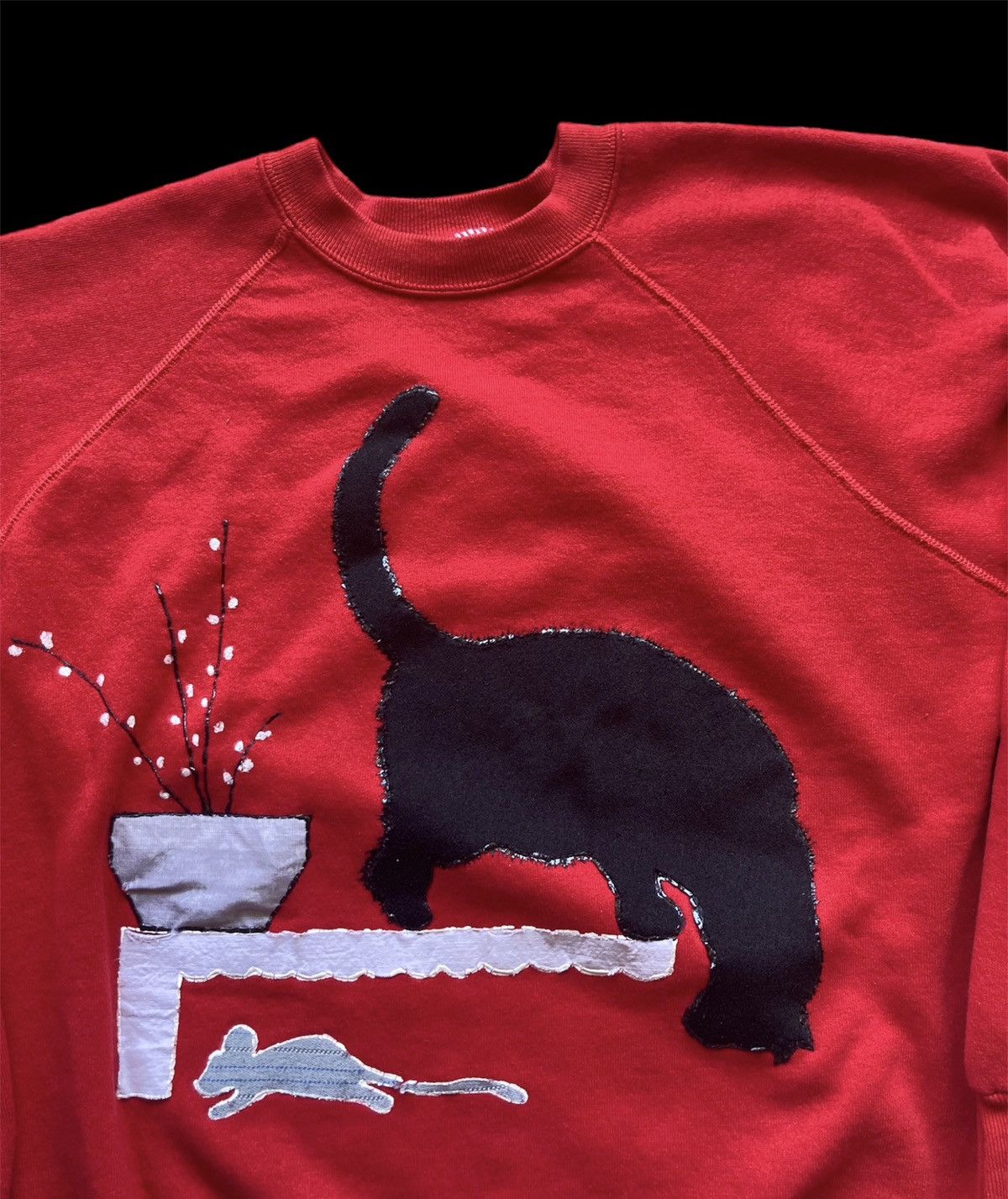 Other Vintage Cat and mouse Art crewneck sweatshirt 80s 90s L Size US L / EU 52-54 / 3 - 2 Thumbnail
