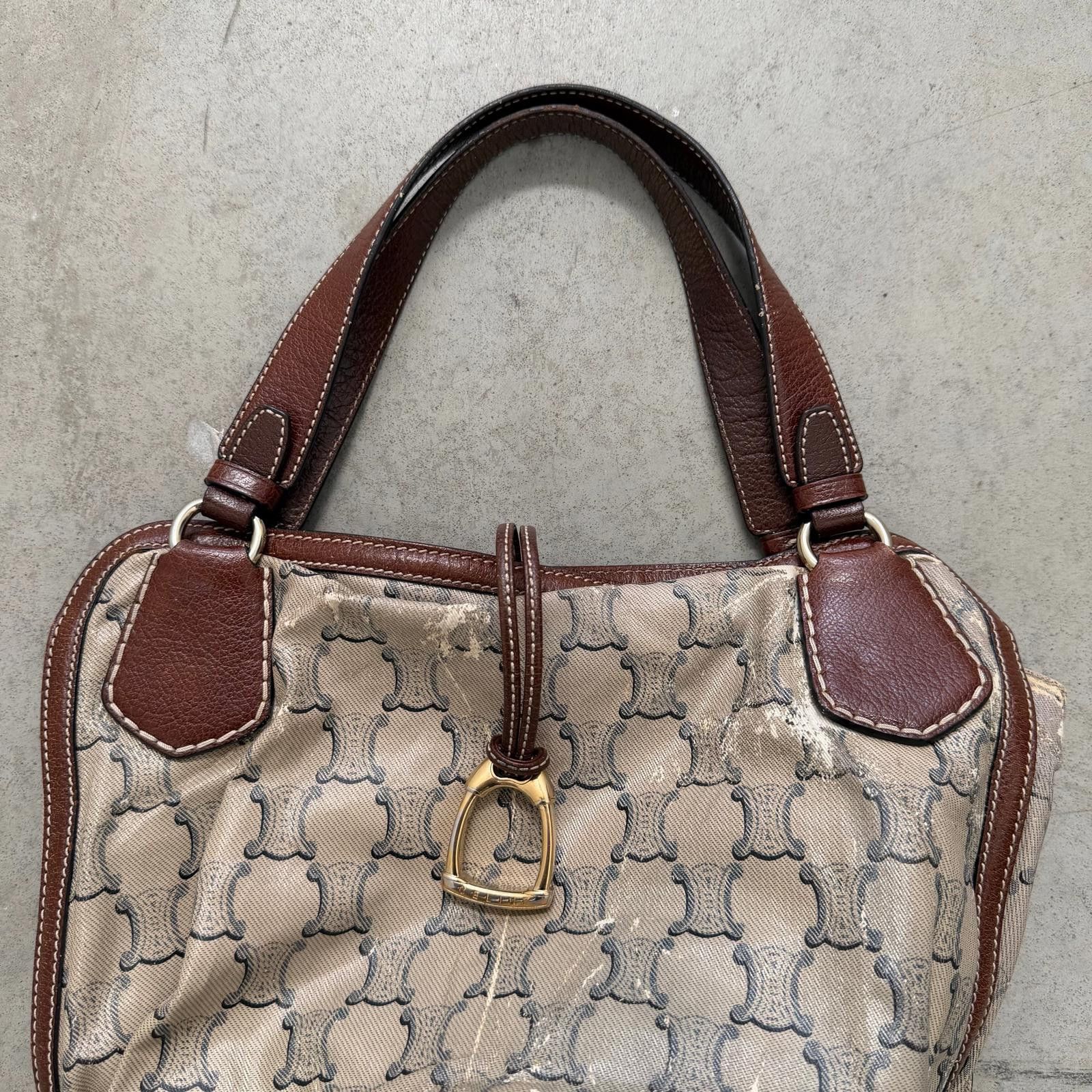 Celine Celine Macadam PVC Shoulder Bag Brown Size ONE SIZE - 3 Thumbnail