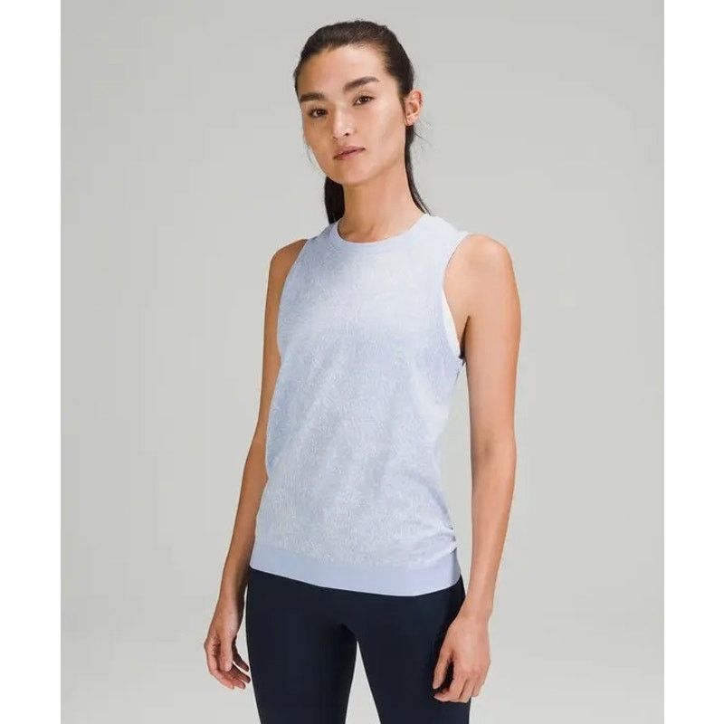 Lululemon Lululemon Seamless Swiftly Breathe Muscle Tank Blue Womens 6 Size M / US 6-8 / IT 42-44 - 6 Thumbnail