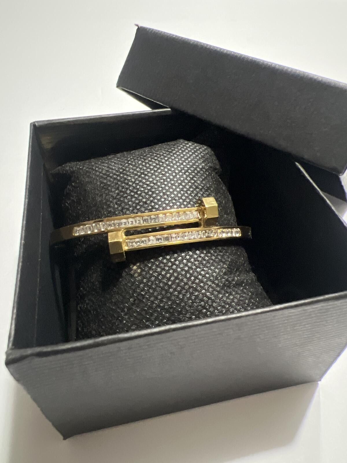Unknown London Elegant 18k Gold plated SS Nail Bracelet with CZ Detailing Size ONE SIZE - 2 Thumbnail