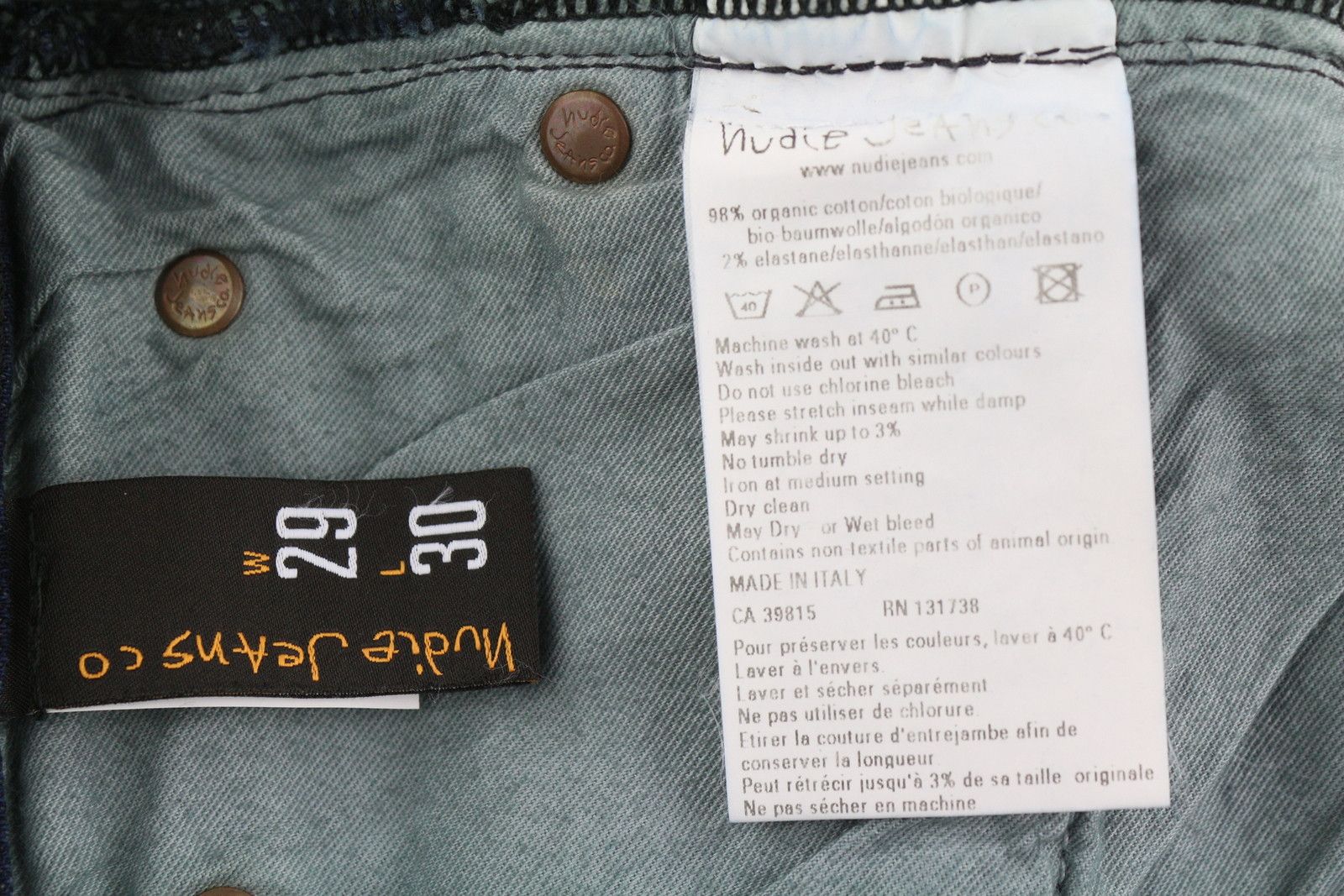 Nudie Jeans HIGH KAI W29/L30 Organic Dark Blue Jeans 86093 Size US 29 - 7 Thumbnail