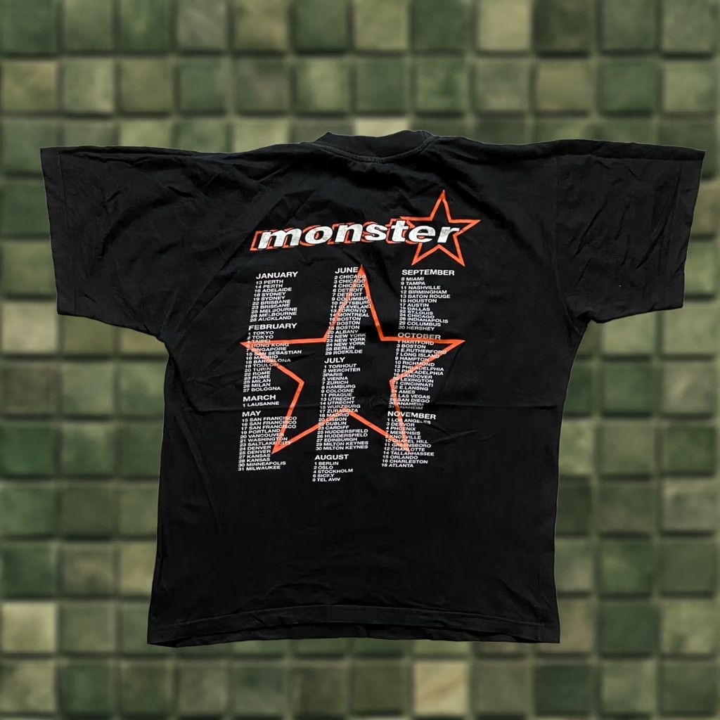 Vintage VINTAGE R.E.M Monster Black Short Sleeve Shirt L Mens 1990s Rock Band T-Shirt Size US L / EU 52-54 / 3 - 1 Thumbnail