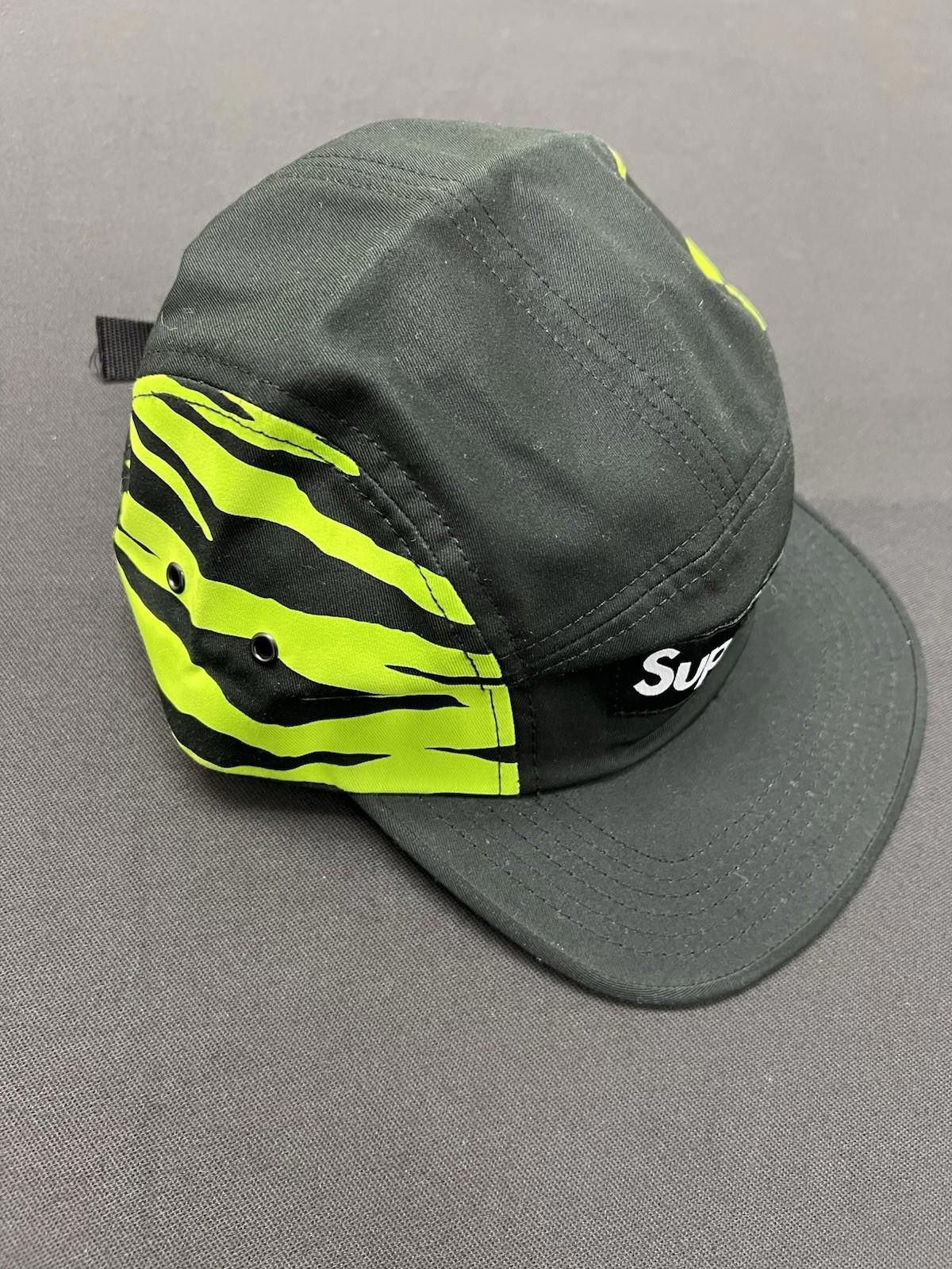 Supreme FW12 Supreme Camp Cap Zibra Black Neon Green 2012 Size ONE SIZE - 3 Thumbnail