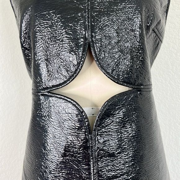 Courreges Courreges Cutout Vinyl Shift Dress Size L / US 10 / IT 46 - 2 Thumbnail