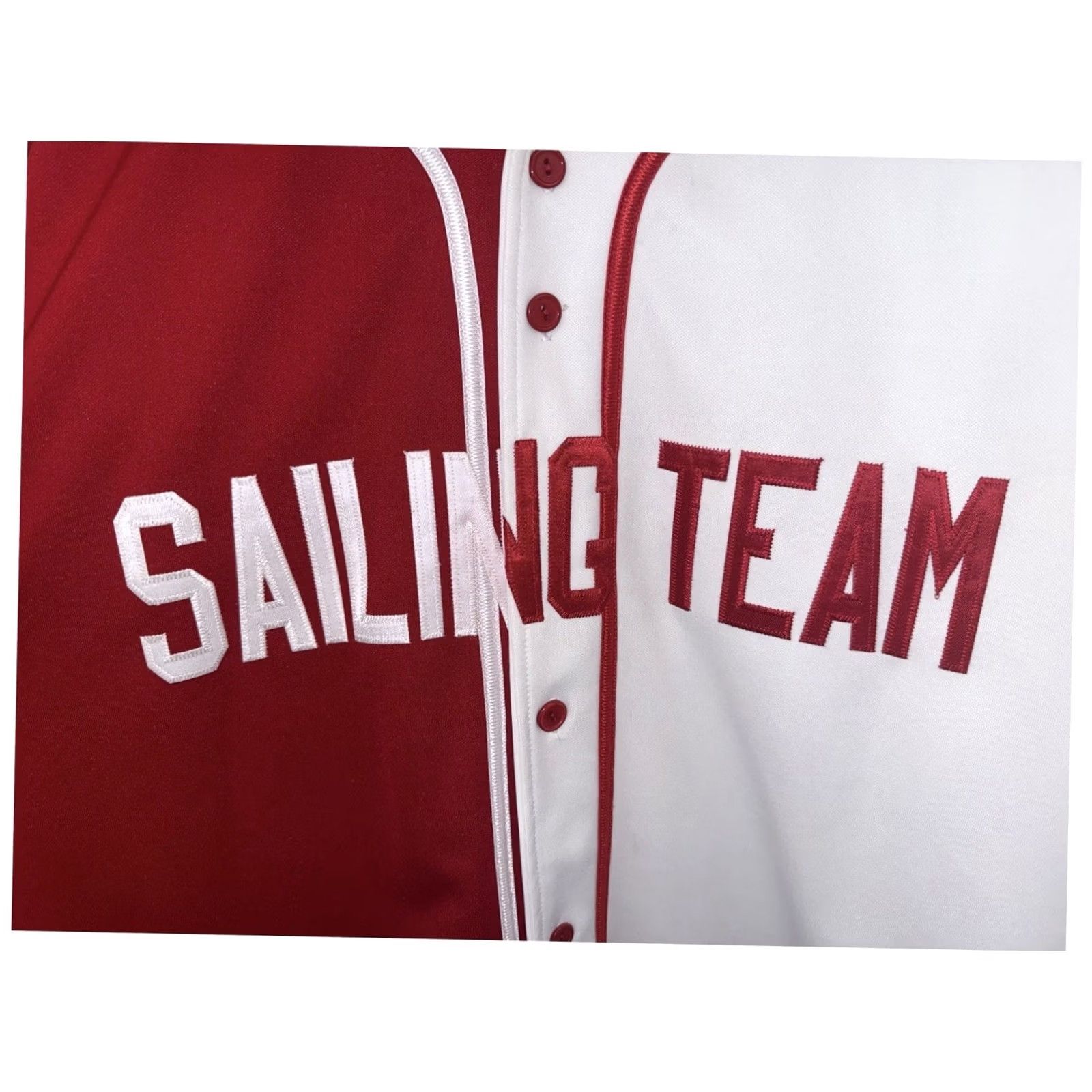 Vintage Lil Yachty Sailing Team Baseball Jersey T-Shirt Size L RED Men RARE Size US L / EU 52-54 / 3 - 4 Thumbnail
