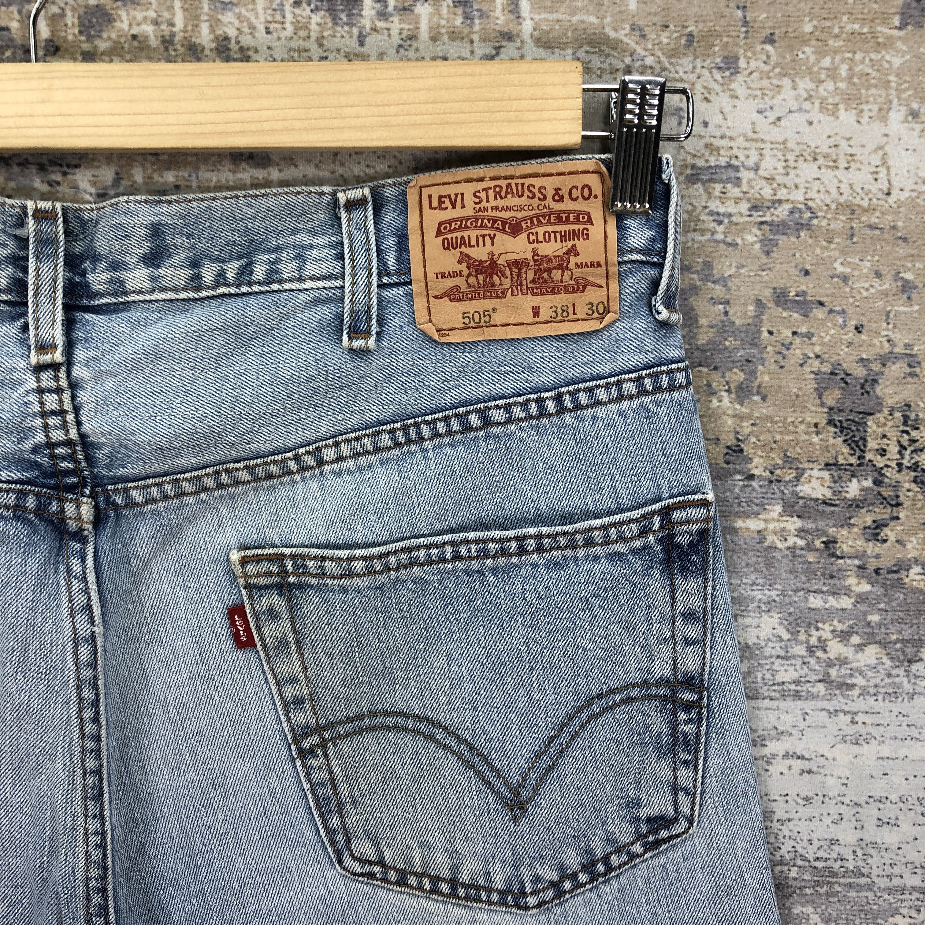 Levi's × Vintage Vintage Y2K Levis 505 Denim Light Washed Levi's Faded Jeans Size US 36 / EU 52 - 5 Thumbnail