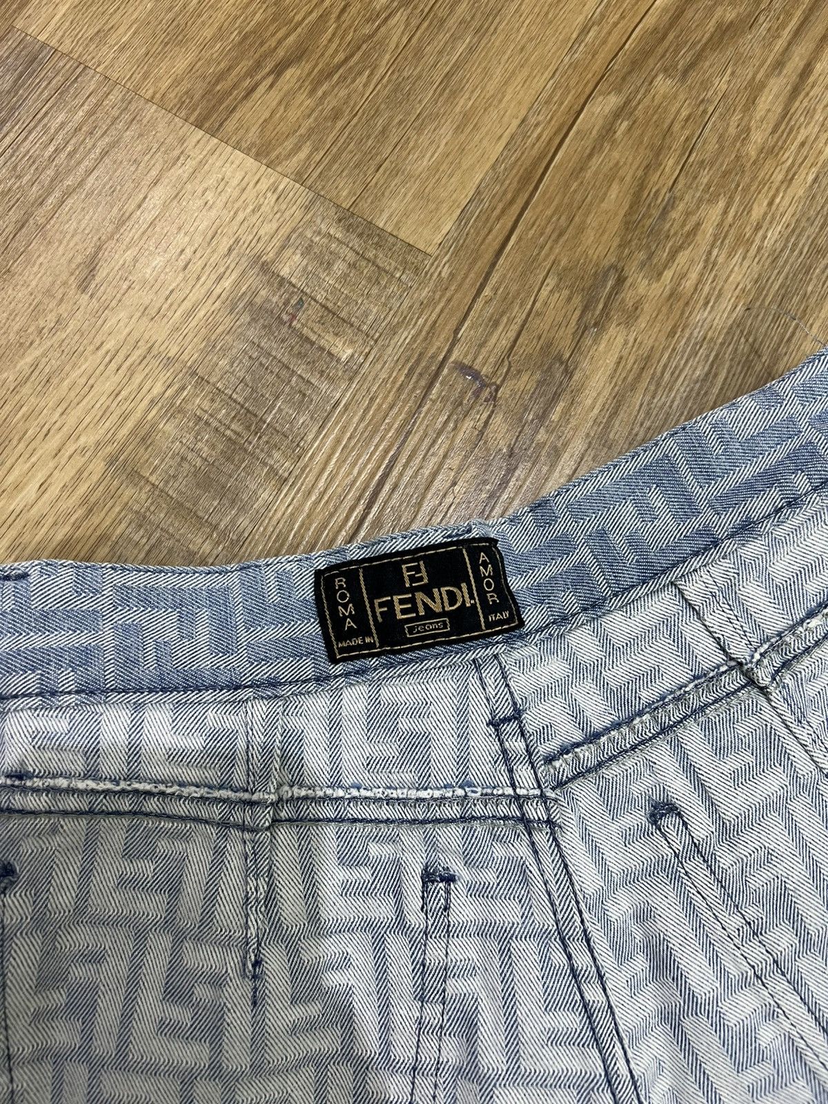 Fendi VINTAGE FENDI MONOGRAM ITALIAN DESIGNER JEANS DENIM Size 25" / US 0 / IT 36 - 5 Thumbnail
