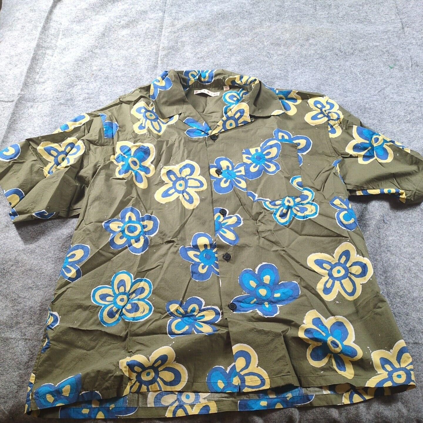 Marni × Uniqlo MARNI x UNIQLO Oversize Floral Short Sleeve Camp Shirt Men L Size US XL / EU 56 / 4 - 1 Thumbnail
