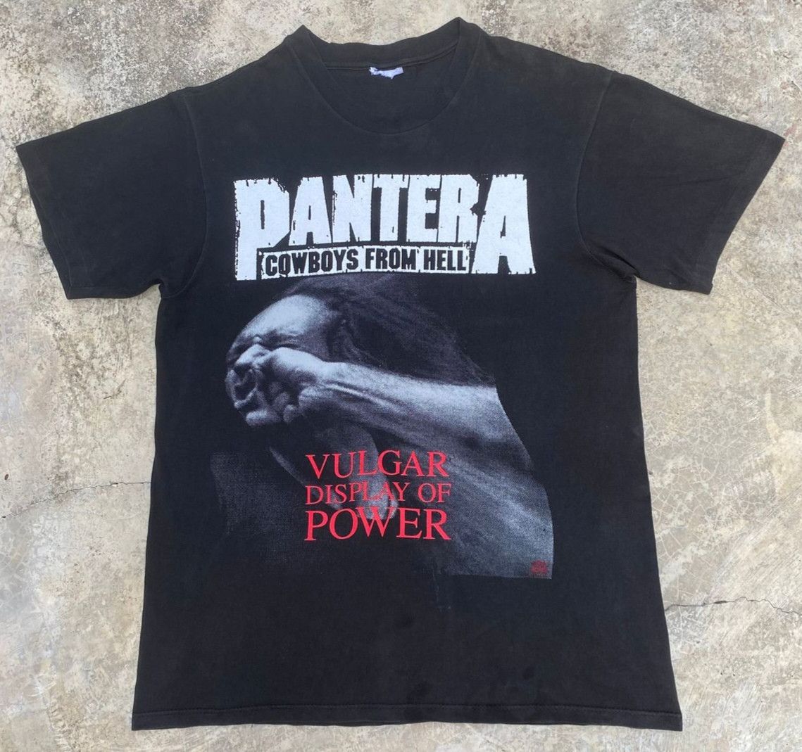 Band Tees Vintage 90s Pantera Cowboy From Hell Metal Band Tshirt Size US M / EU 48-50 / 2 - 1 Thumbnail