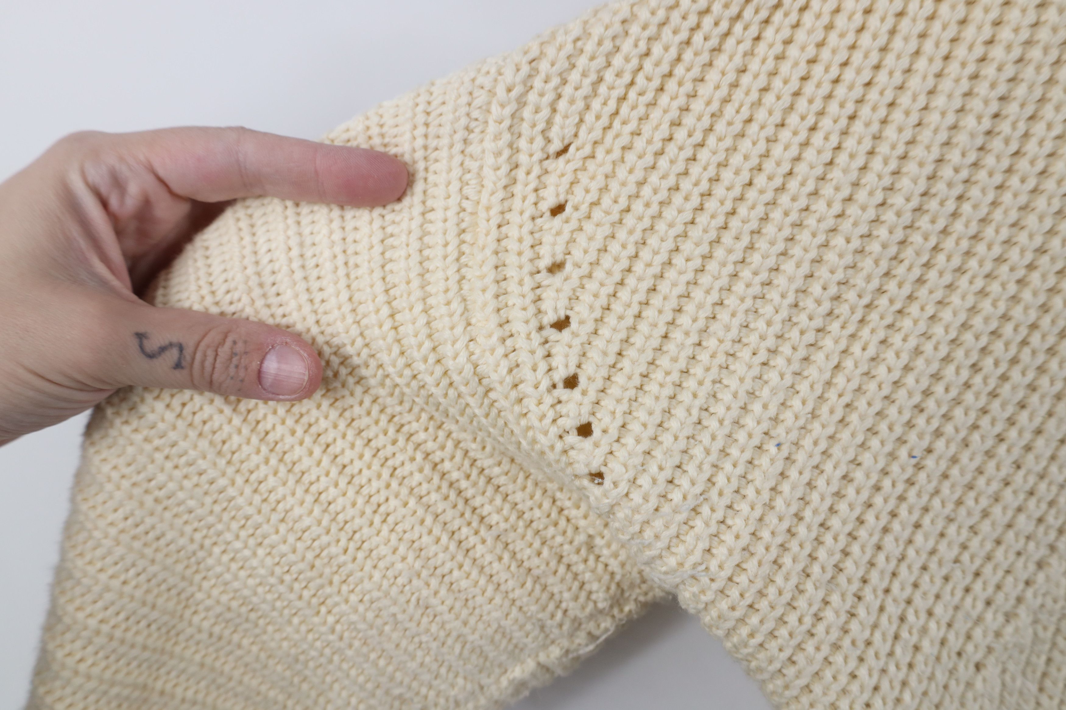 Ralph Lauren Ralph Lauren Ribbed Knit Slouchy Crewneck Sweater Beige Size XL / US 12-14 / IT 48-50 - 5 Thumbnail