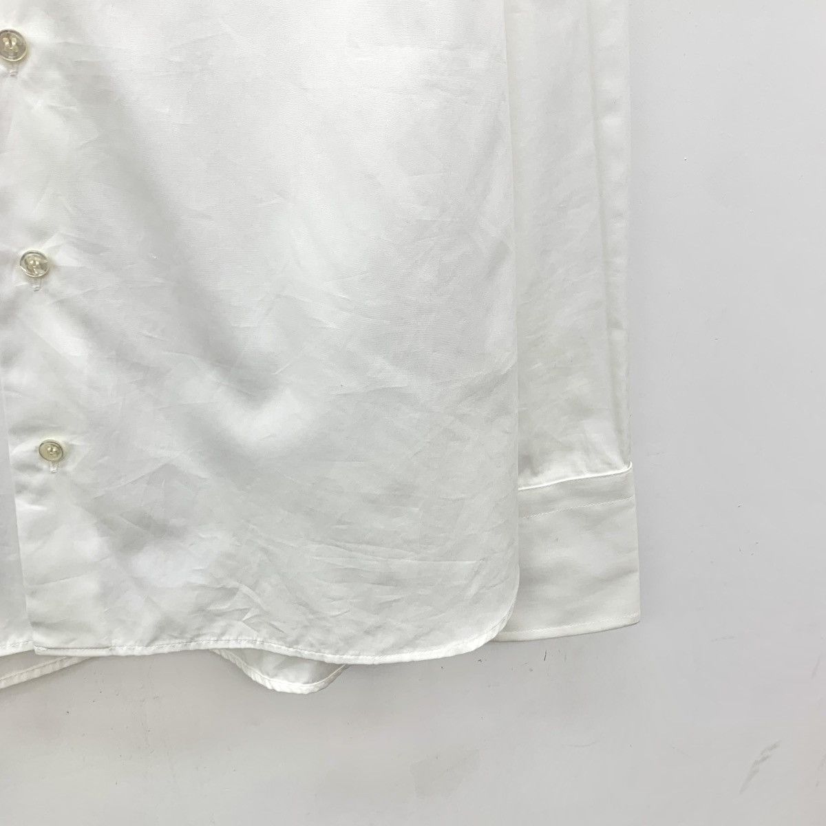 Yves Saint Laurent Yves Saint Laurent White Cotton Long Sleeve Shirt K26WX Size M / US 6-8 / IT 42-44 - 4 Thumbnail