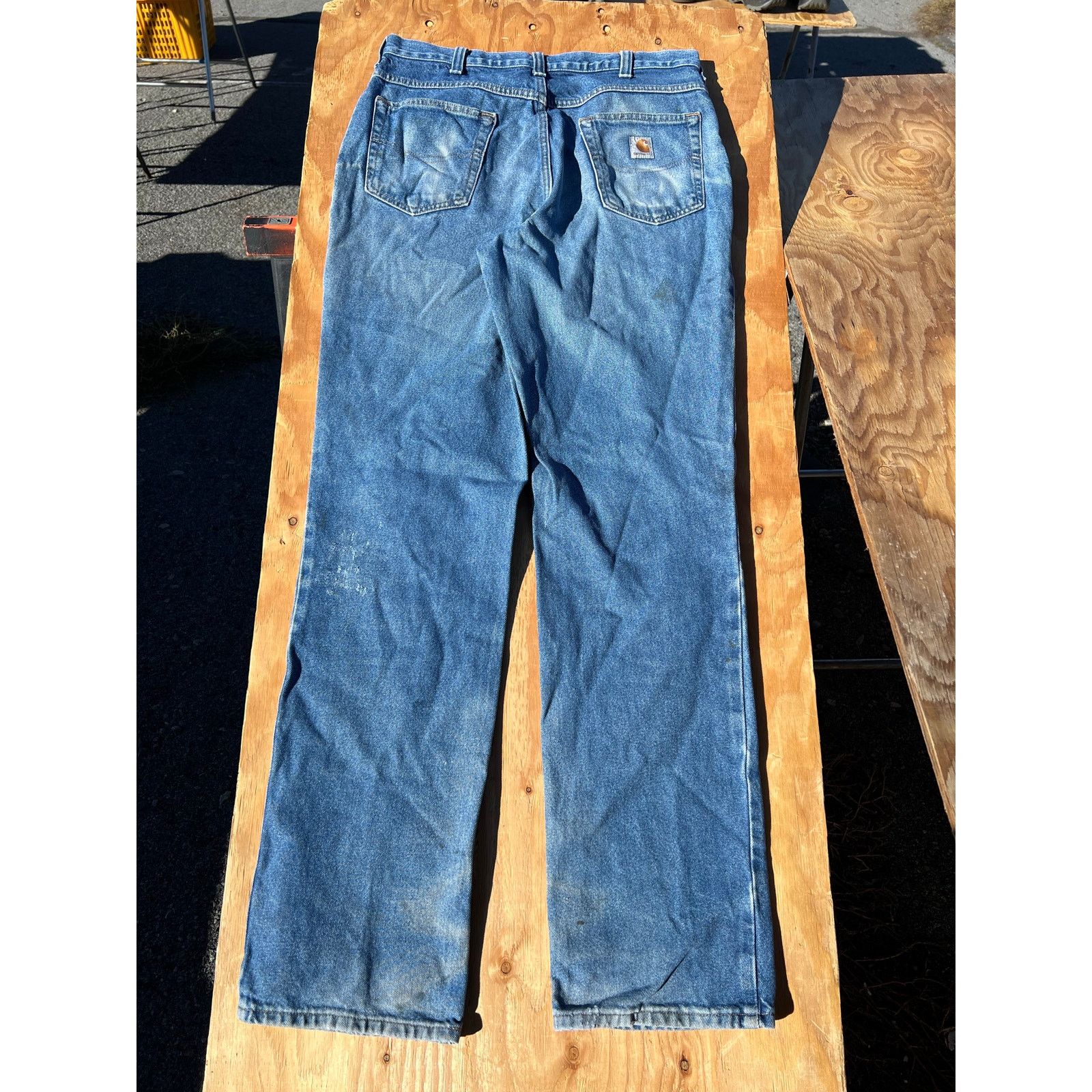 Carhartt Carhartt Jeans Mens 34x36 Blue Denim Work Pants relaxed Fit Size US 34 / EU 50 - 3 Thumbnail