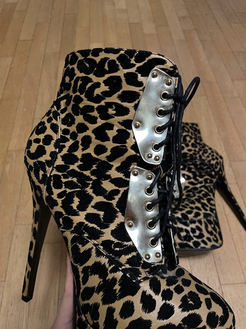 Other Leopard platform strip heels – Pleaser style Sergio Todzi Size US 10 / IT 40 - 6 Thumbnail