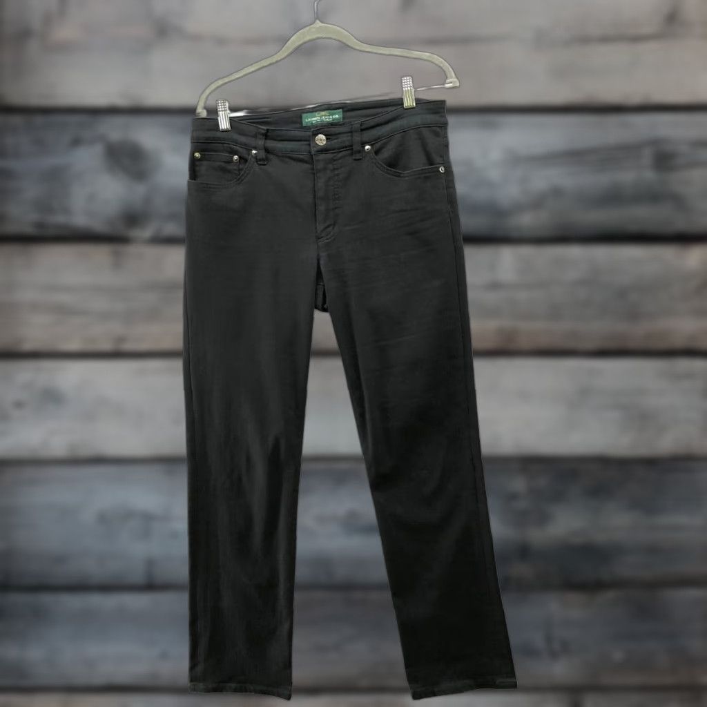 Ralph Lauren Lauren Ralph Lauren Heritage Straight Jeans Womens 8 Black Mid Rise Stretch Slim Size 30" / US 8 / IT 44 - 1 Thumbnail