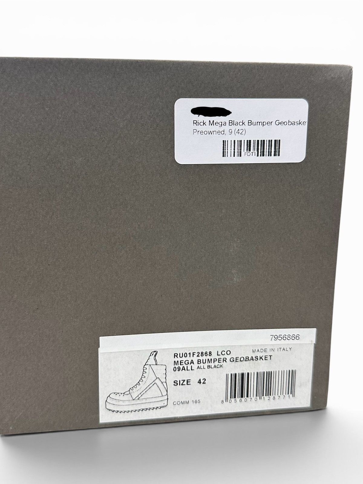 Rick Owens Rick Owens Black Mega Bumper Geobasket Size US 9 / EU 42 - 11 Thumbnail