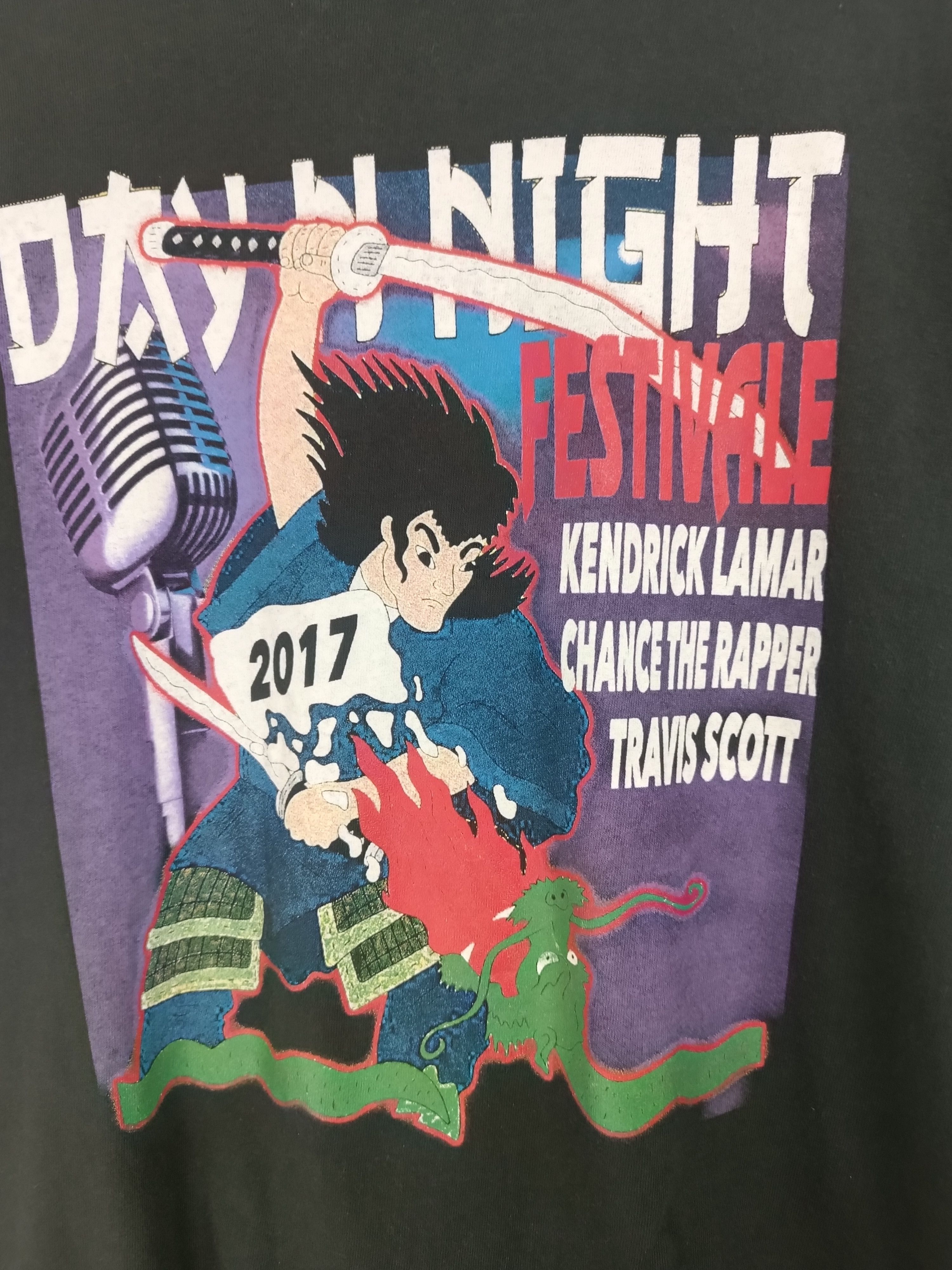 Rap Tees VINTAGE '17 DAY N NIGHT KENDRICK LAMAR TRAVIS SCOTT CHANCE Size US L / EU 52-54 / 3 - 9 Thumbnail
