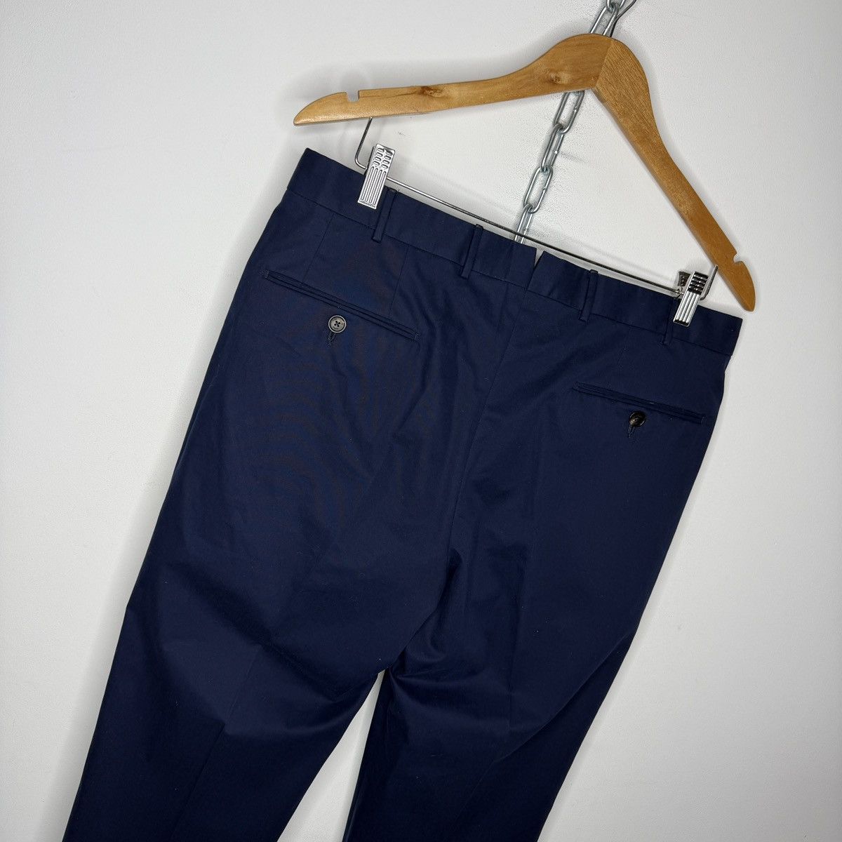 Ermenegildo Zegna Ermenegildo Zegna Navy Chino Premium Cotton Pants Size US 33 - 7 Thumbnail