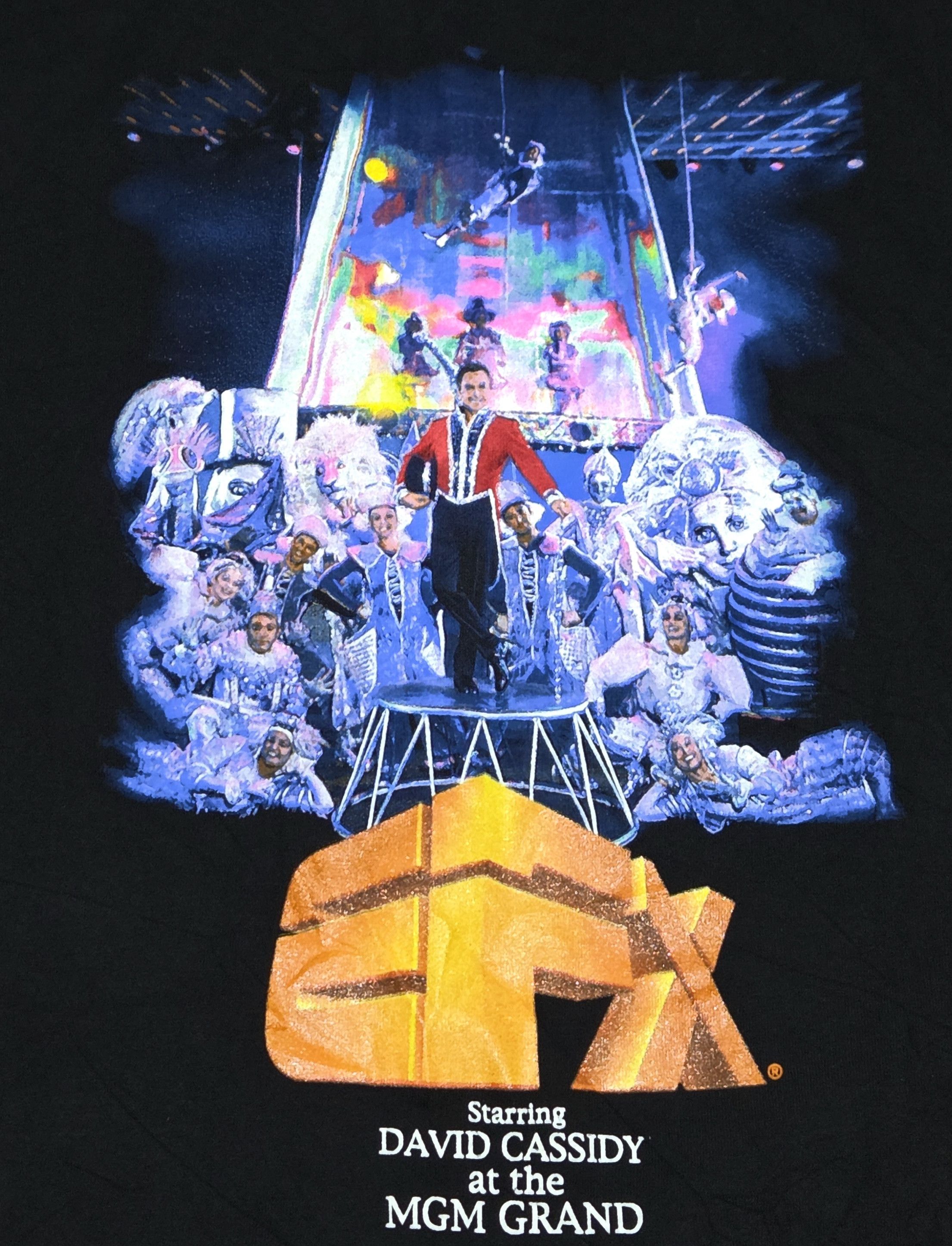 Vintage Vintage OG 90s David Cassidy MGM Grand LA EFX Promo T Shirt Size US XL / EU 56 / 4 - 6 Thumbnail