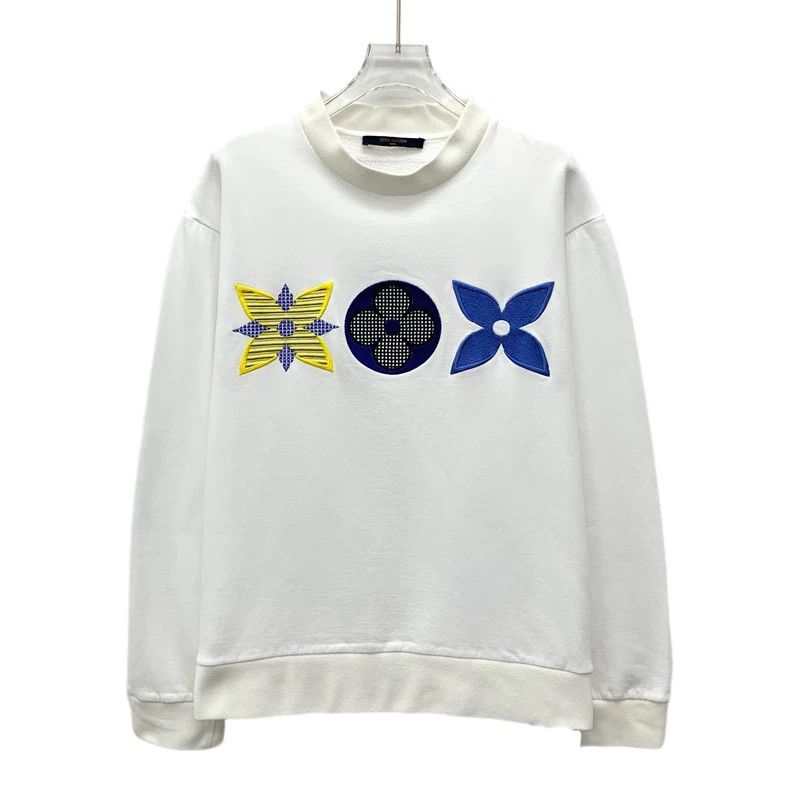 Louis Vuitton Louis Vuitton White presbyopic embroidered cotton crew nec Size US S / EU 44-46 / 1 - 1 Thumbnail