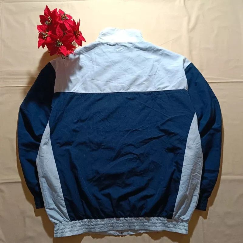 Reebok Vintage 00s Reebok Tracksuit Jacket Full Zip White Blue XL Size US XL / EU 56 / 4 - 10 Thumbnail