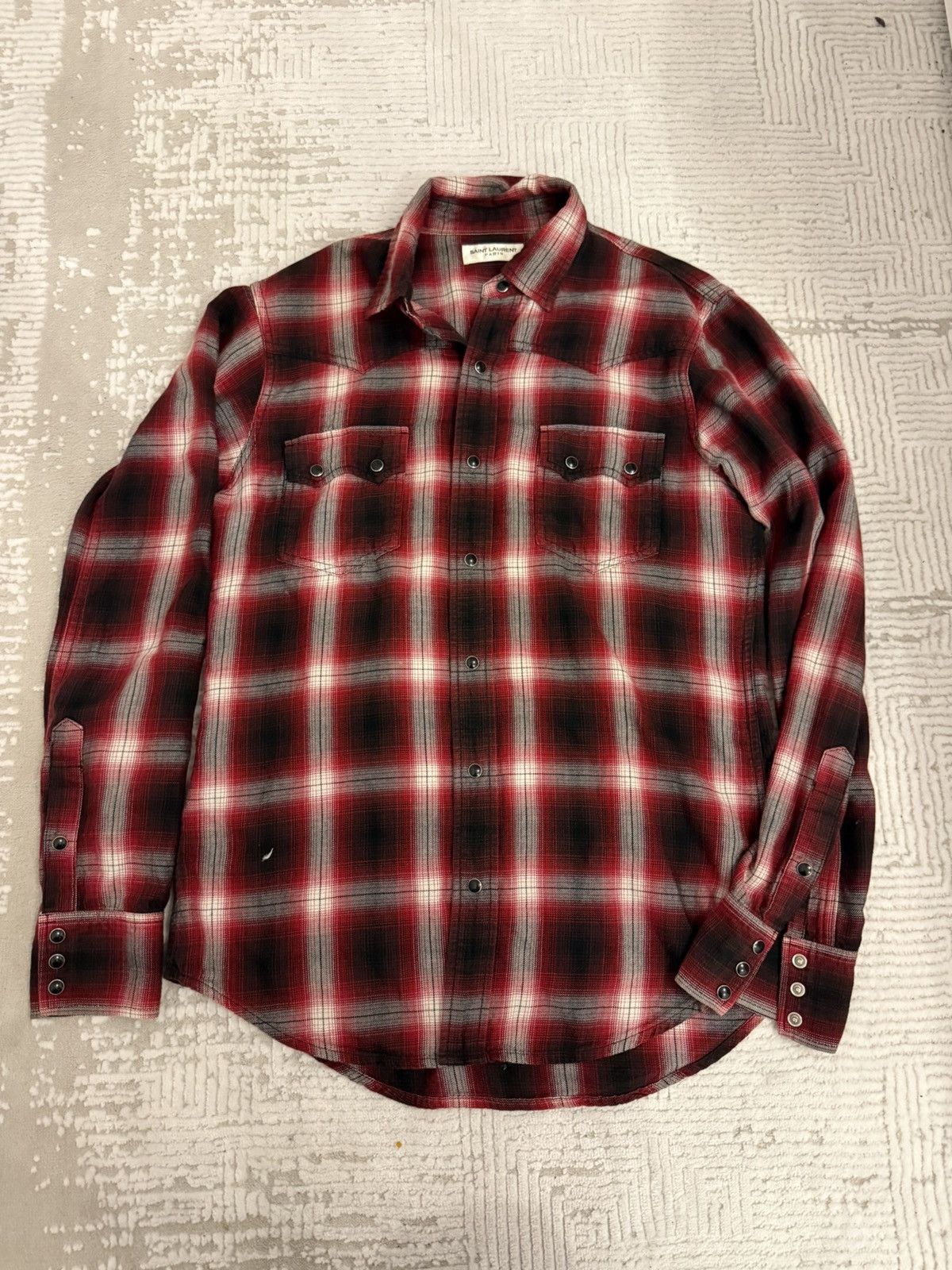 Saint Laurent Paris saint laurent hedi era 2016 flannel Size US S / EU 44-46 / 1 - 1 Thumbnail