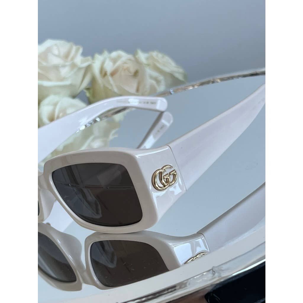Gucci NEW Gucci GG1403S Ivory Unisex Marmont Sunglasses Size ONE SIZE - 8 Thumbnail