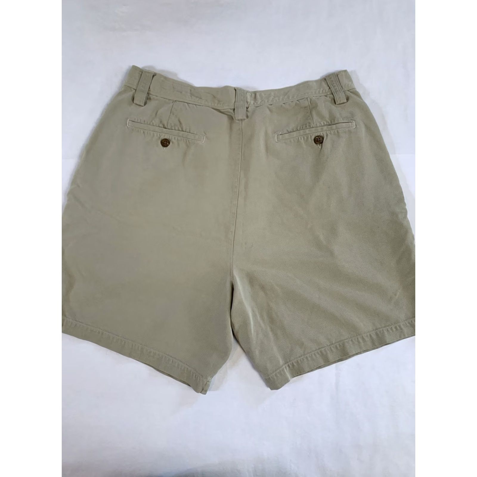 Tommy Bahama Tommy Bahama Shorts Mens 38 Beige Silk Chino Zip Pocket Logo Flat Front Relaxed Regular Pant Size US 38 / EU 54 - 2 Thumbnail