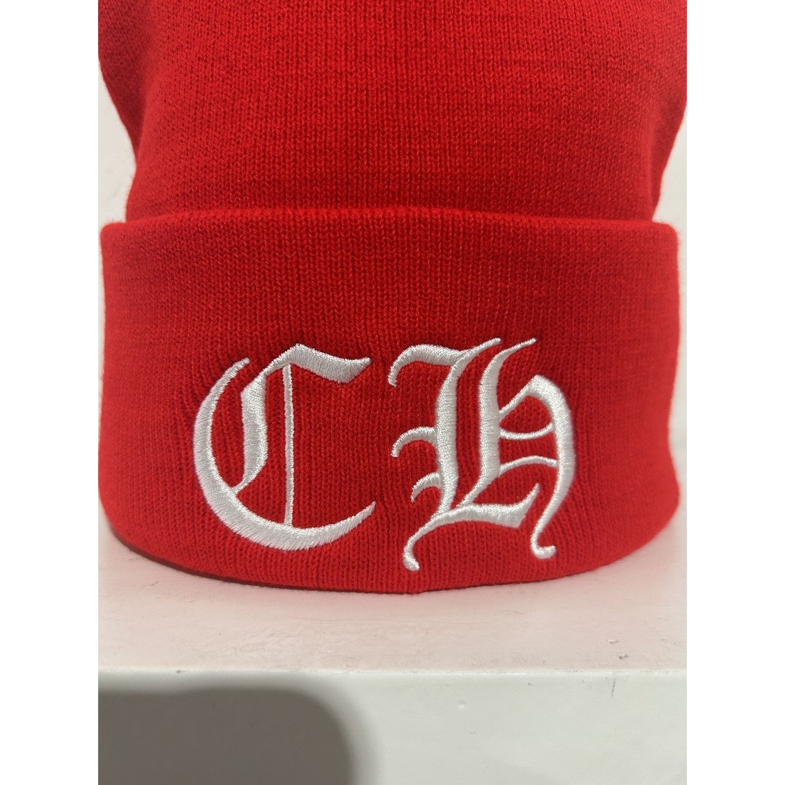Chrome Hearts CHROME HEARTS RED EMBROIDERED ONLINE EXCLUSIVE BEANIE NEW Size ONE SIZE - 3 Thumbnail