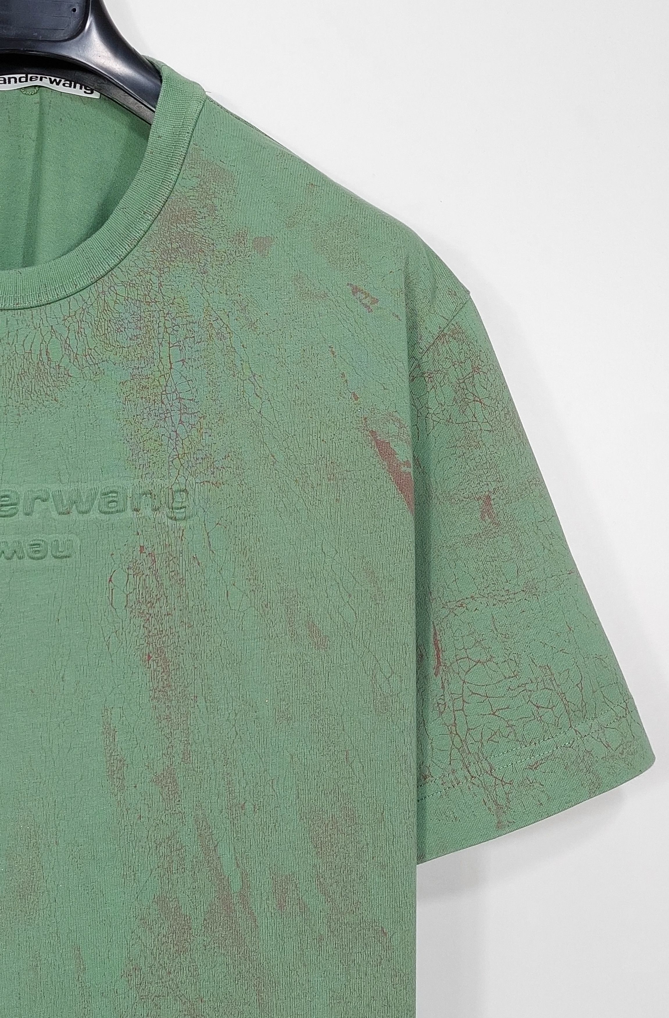 Alexander Wang embossed logo tshirt - kelly green XL Size US XL / EU 56 / 4 - 5 Thumbnail