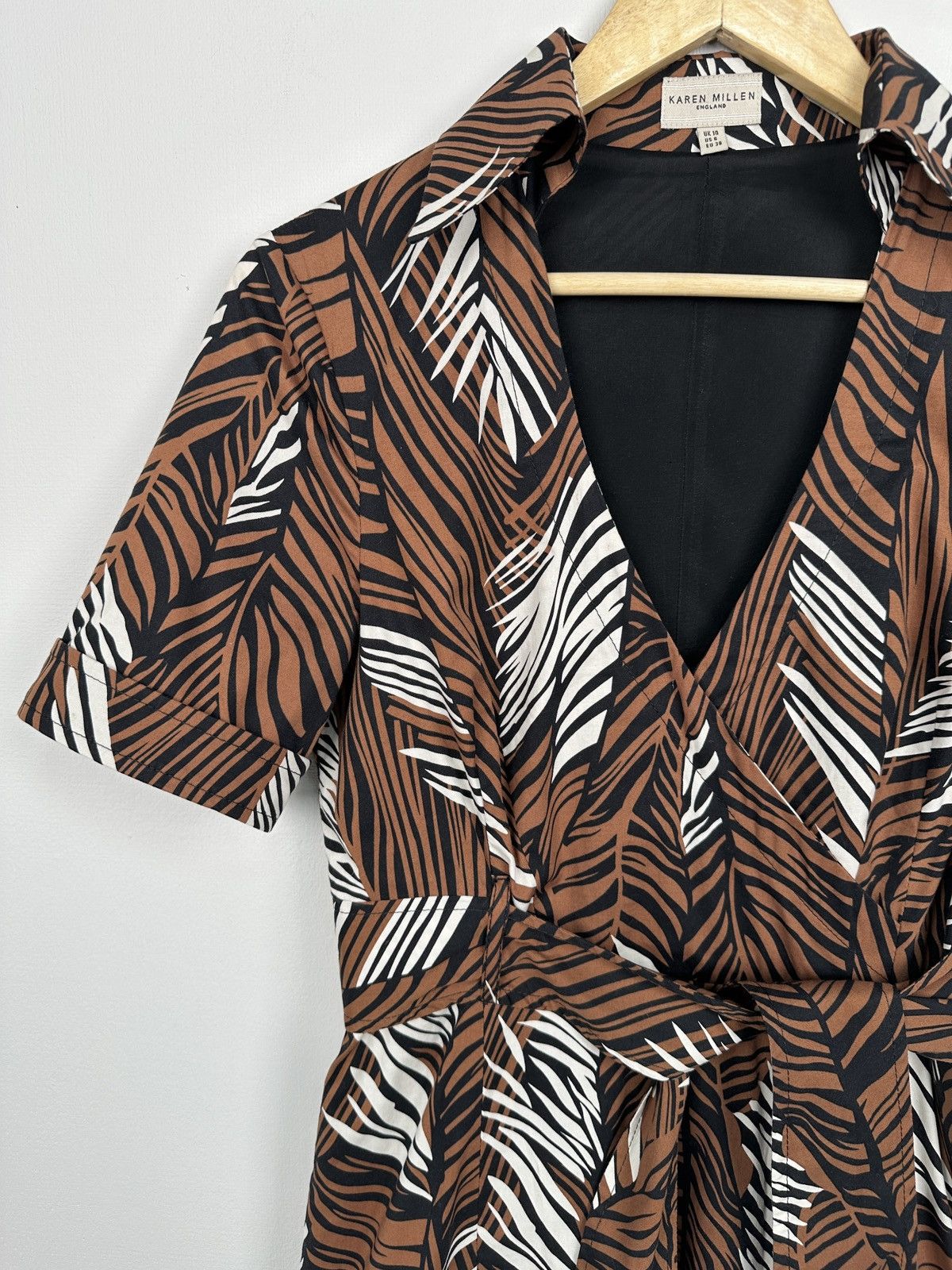 Karen Millen KAREN MILLEN Safari Jungle Print Belted Midi Dress UK 10 Size M / US 6-8 / IT 42-44 - 7 Thumbnail