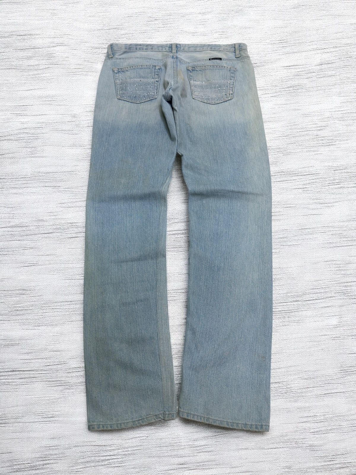 Dolce & Gabbana Dolce & Gabbana Zigzag Sun Faded Jeans Rare Swarovski Style Size US 34 / EU 50 - 2 Thumbnail