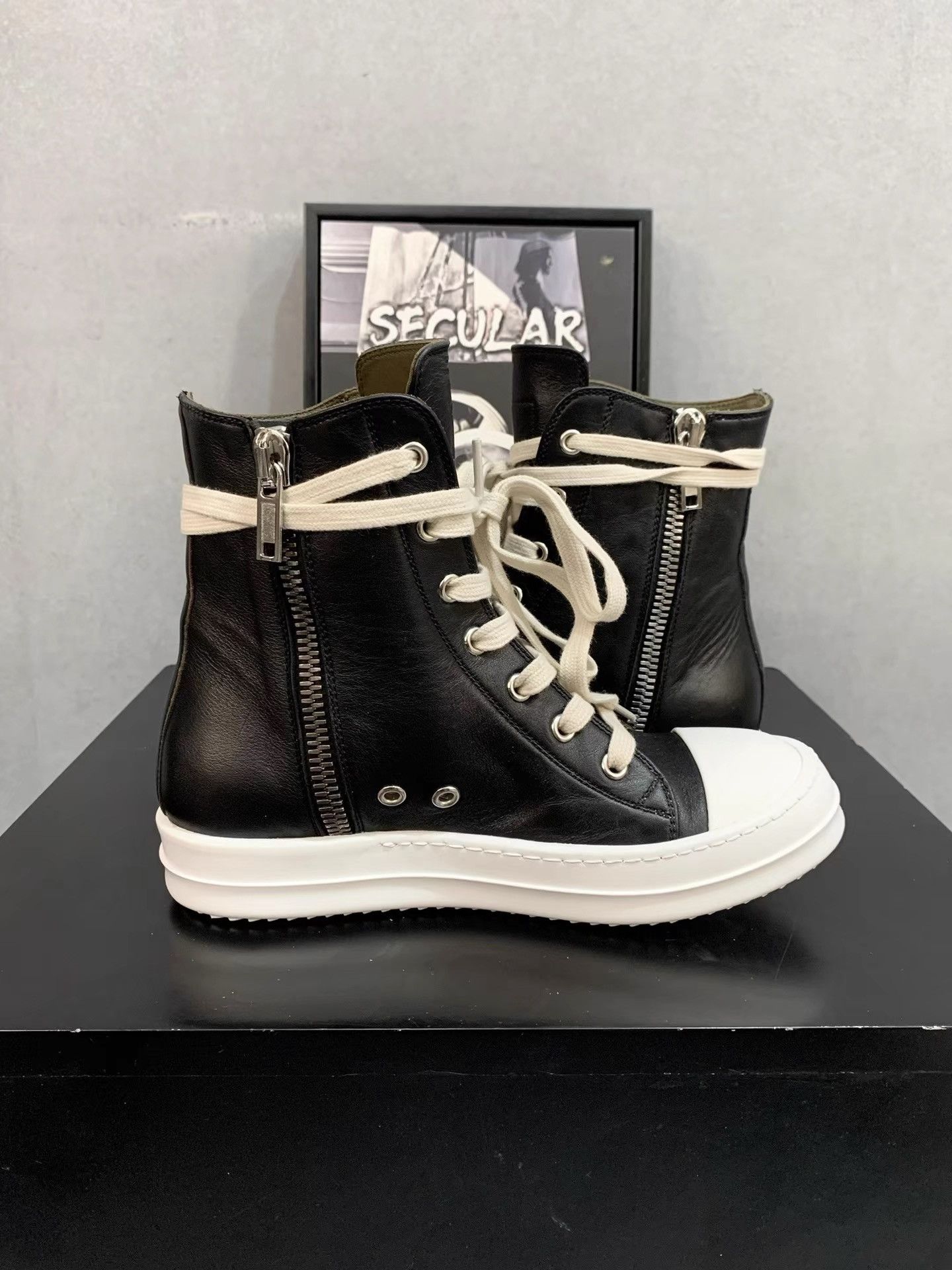 Rick Owens Rick Owens Mainline Leather Sneakers K34 Size US 6 / IT 36 - 5 Thumbnail