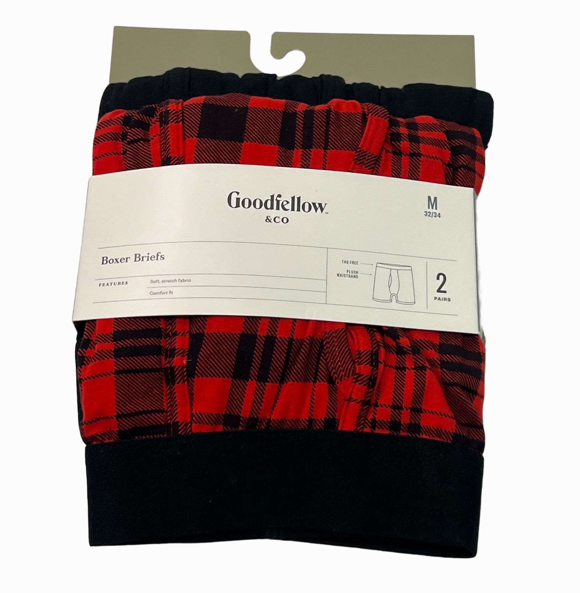 Other Goodfellow & Co- Men's Plaid Boxer Briefs- 3 Pack (6 Units)- Size ONE SIZE - 10 Thumbnail