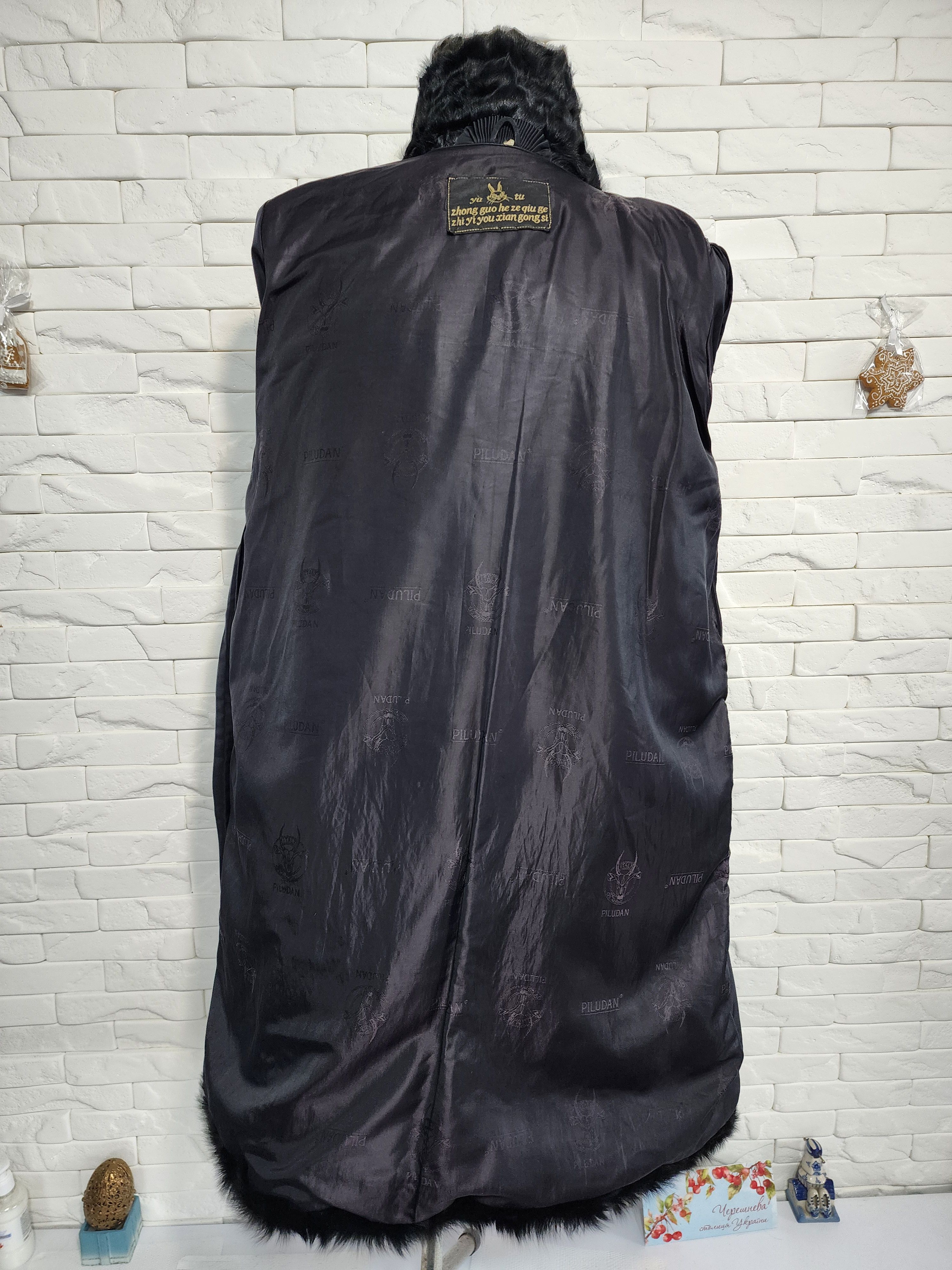 Other Black Goat Fur Coat: Women's Warm Outerwear Size L / US 10 / IT 46 - 7 Thumbnail