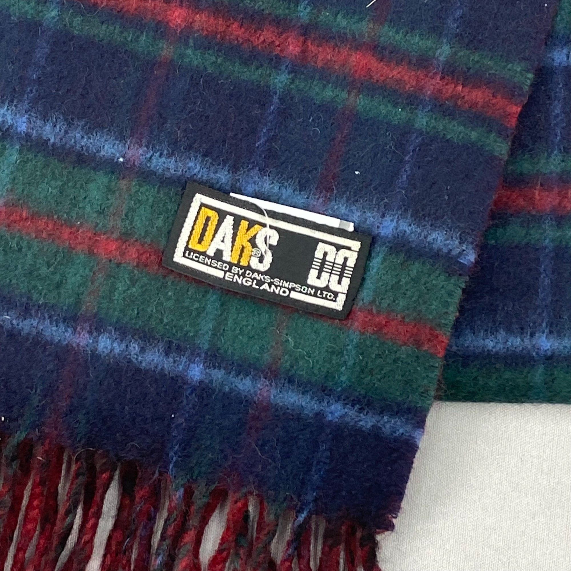 DAKS Vintage DAKS London Scarf Muffler Wool Plaid Fringe Scarves Size ONE SIZE - 4 Thumbnail
