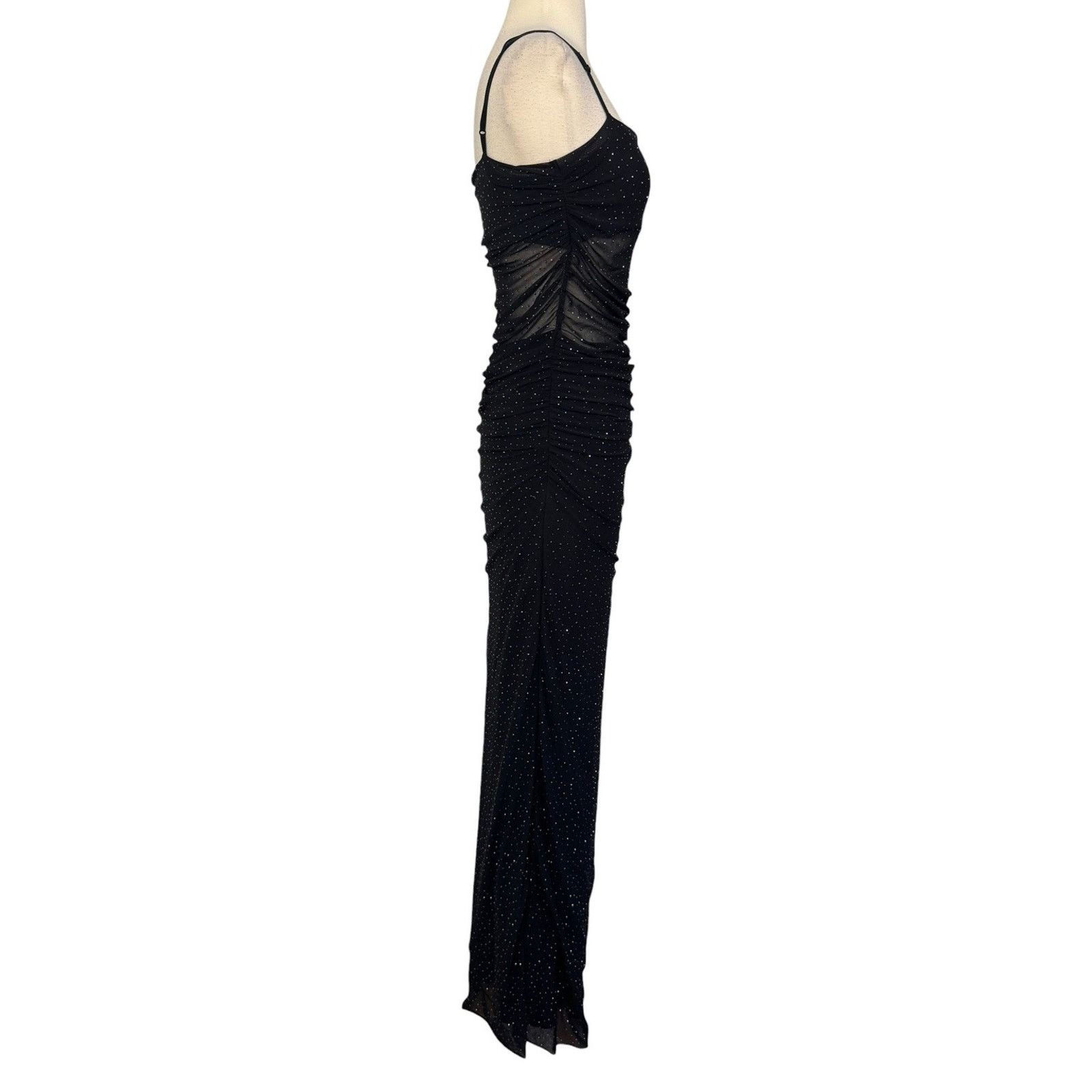 Anthropologie AFRM Jennan Rhinestone Illusion Maxi Dress Black Size M Size M / US 6-8 / IT 42-44 - 6 Thumbnail