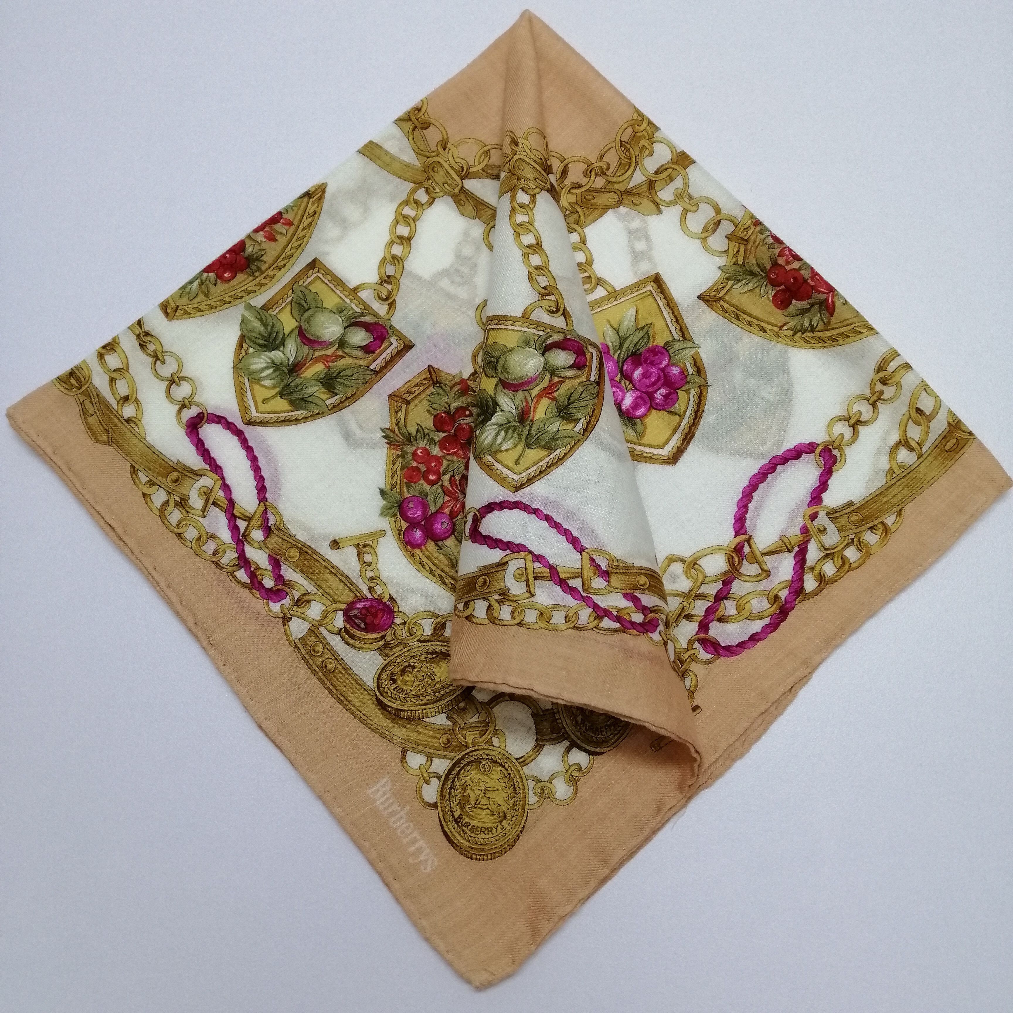 Burberry × Vintage Burberrys Handkerchief/Neckerchief/Bandana-KD2163 Size ONE SIZE - 1 Thumbnail