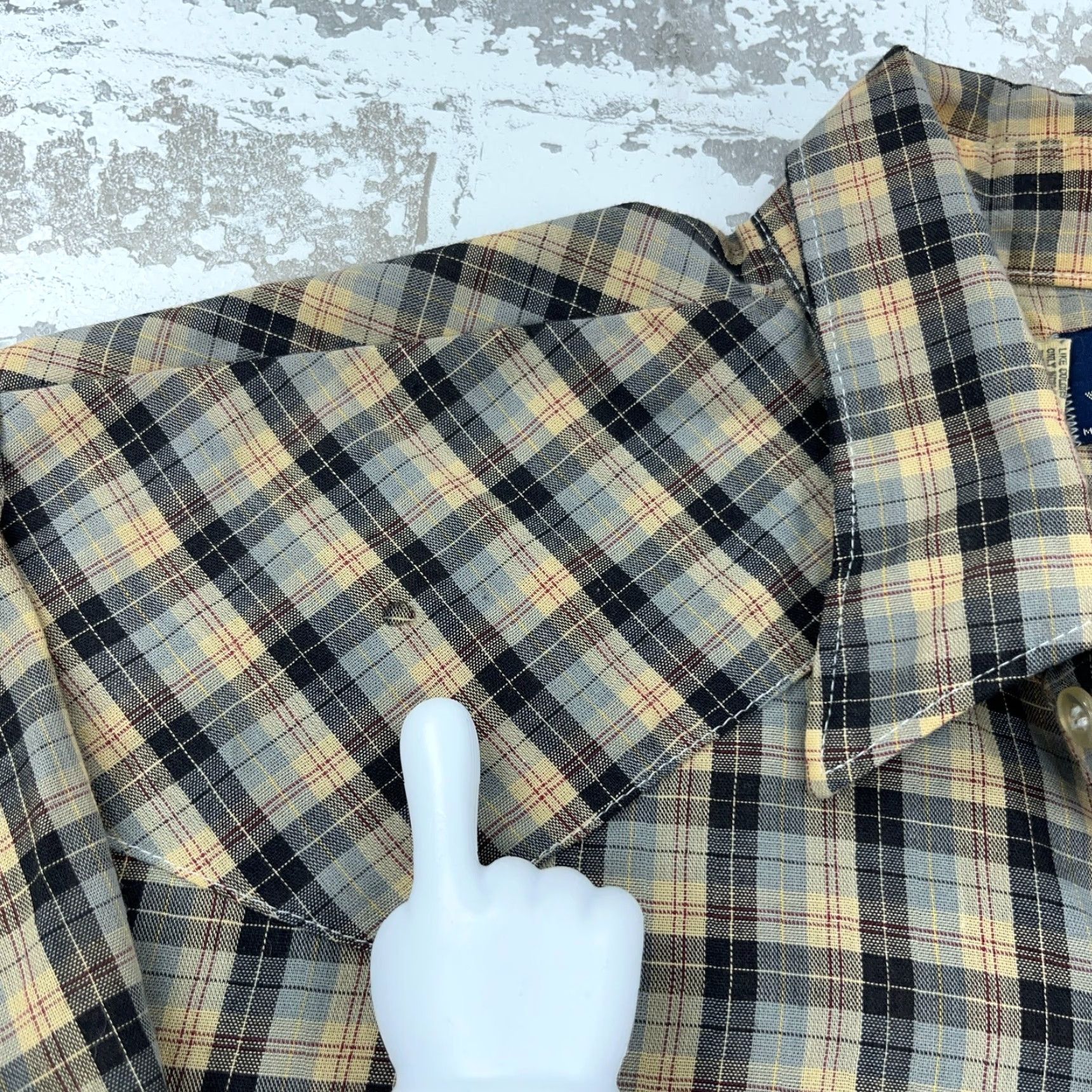 Wrangler VINTAGE Wrangler Shirt Men L Brown Plaid Button-Up Snap 90s Western USA Size US L / EU 52-54 / 3 - 4 Thumbnail