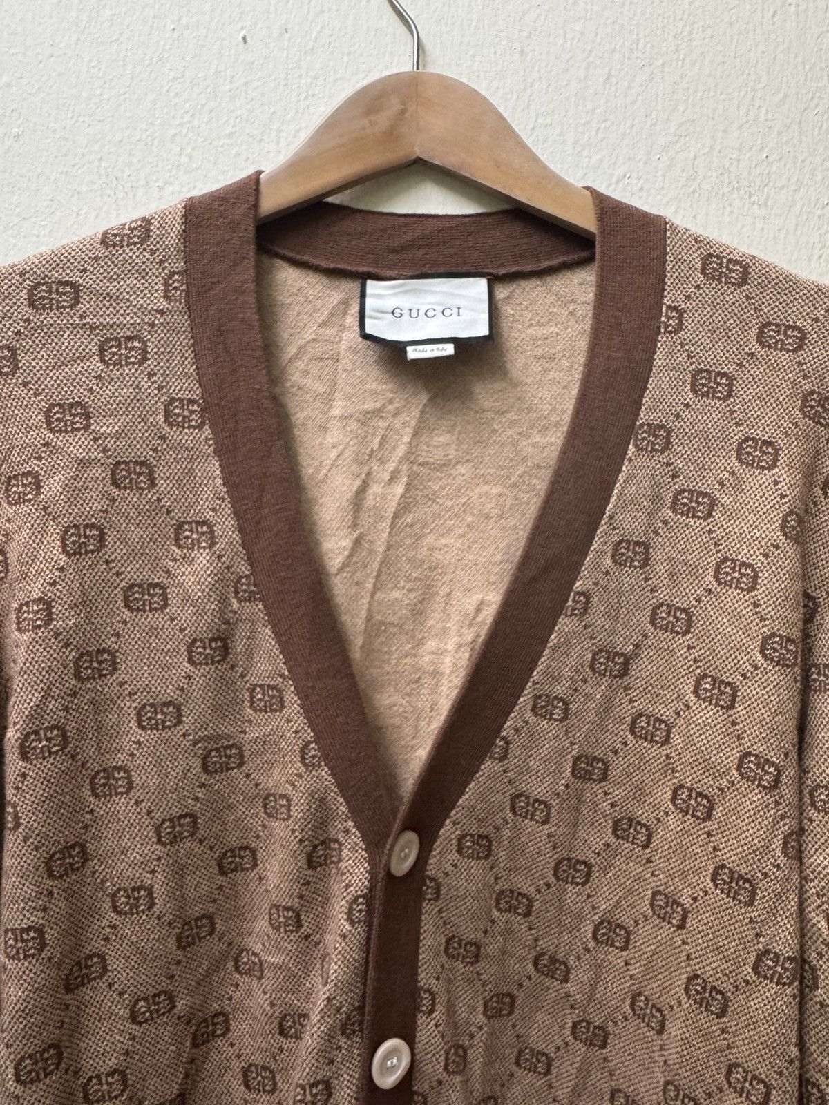 Gucci Gucci cardigan featuring an all-over monogram GG jacquard Size US XL / EU 56 / 4 - 6 Thumbnail