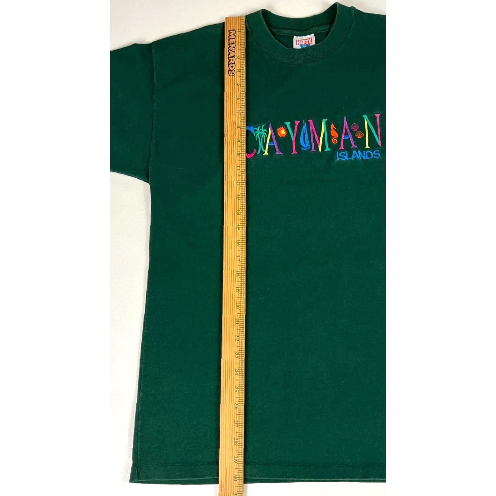Vintage VINTAGE Cayman Islands T-Shirt Embroidered Sz XL Unisex Adults 90s Green Cotton Crew Neck Short Sleeve Hefty Size US XL / EU 56 / 4 - 7 Thumbnail